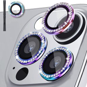 3+1 Compatible con iPhone 15 Pro y iPhone 15 Pro Max, protector de lente de cámara de vidrio templado 9H, anillo individual de metal, protector de 3+1 Compatible con iPhone 15 Pro y iPhone 15 Pro Max, protector de lente de cámara de vidrio templado 9H, anillo individual de metal, protector de