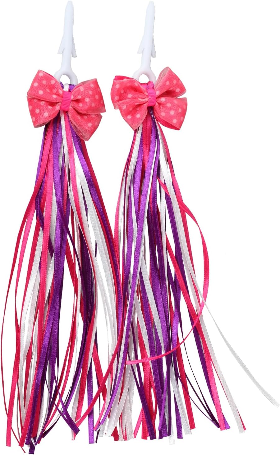1 paquete de campanas de bicicleta rosas para niños y 1 par de serpentinas de bicicleta para niños, accesorios de bicicleta de colores, cintas de