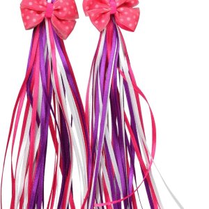 1 paquete de campanas de bicicleta rosas para niños y 1 par de serpentinas de bicicleta para niños, accesorios de bicicleta de colores, cintas de 1 paquete de campanas de bicicleta rosas para niños y 1 par de serpentinas de bicicleta para niños, accesorios de bicicleta de colores, cintas de