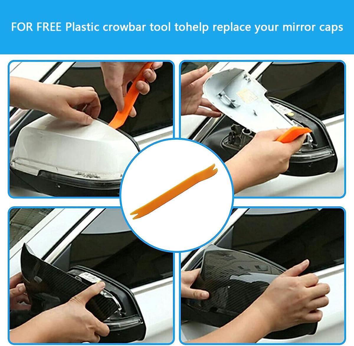 Cubiertas de espejo de puerta, tapas de repuesto para espejo retrovisor compatible con BMW F20 F22 F23 F30 F31 F32 F33 F36 F87 M2 X1 E84 (aspecto de