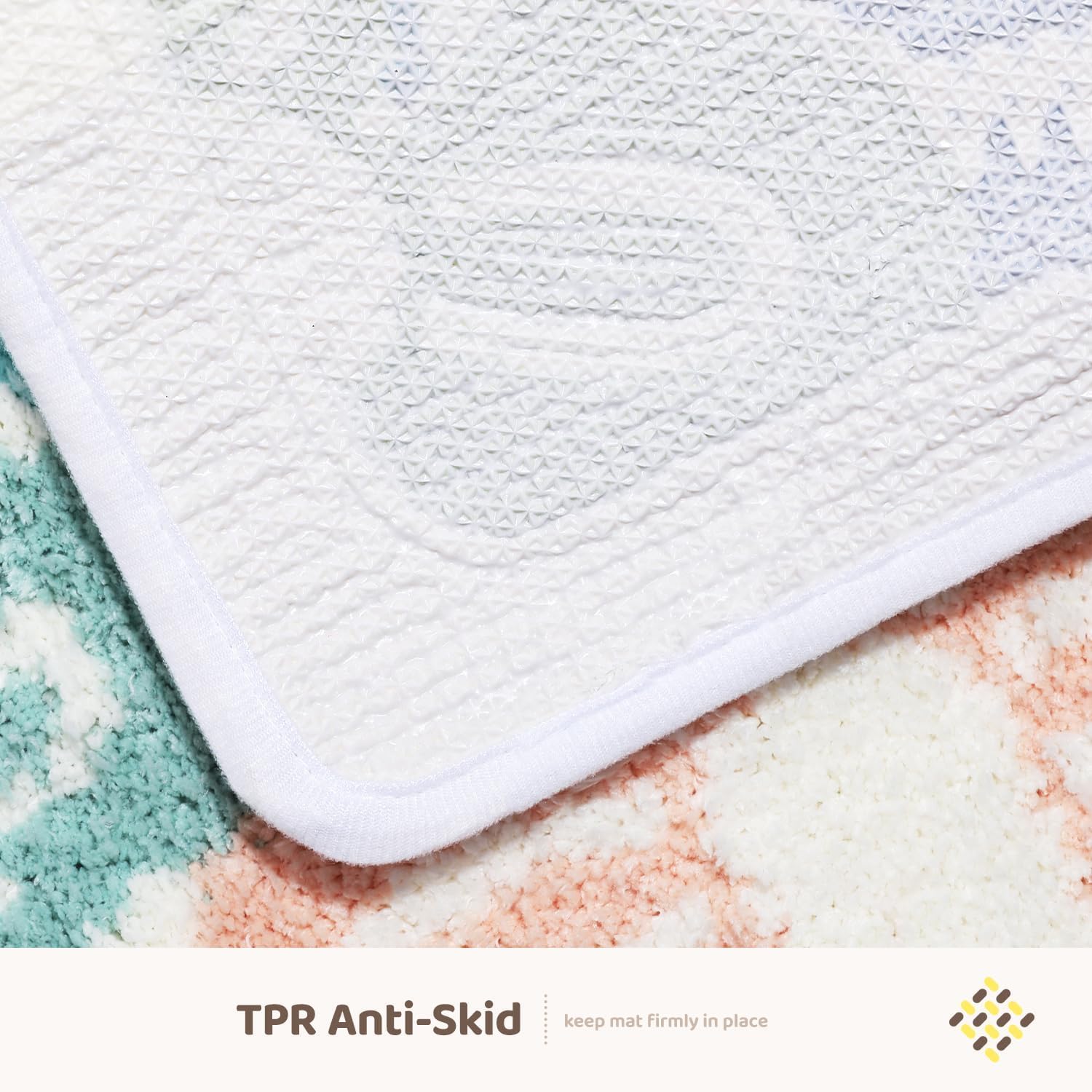 Molesun Tapete de baño floral, tapete de baño antideslizante y suave de microfibra, bonito tapete de baño para niños, absorbente de agua, grueso,