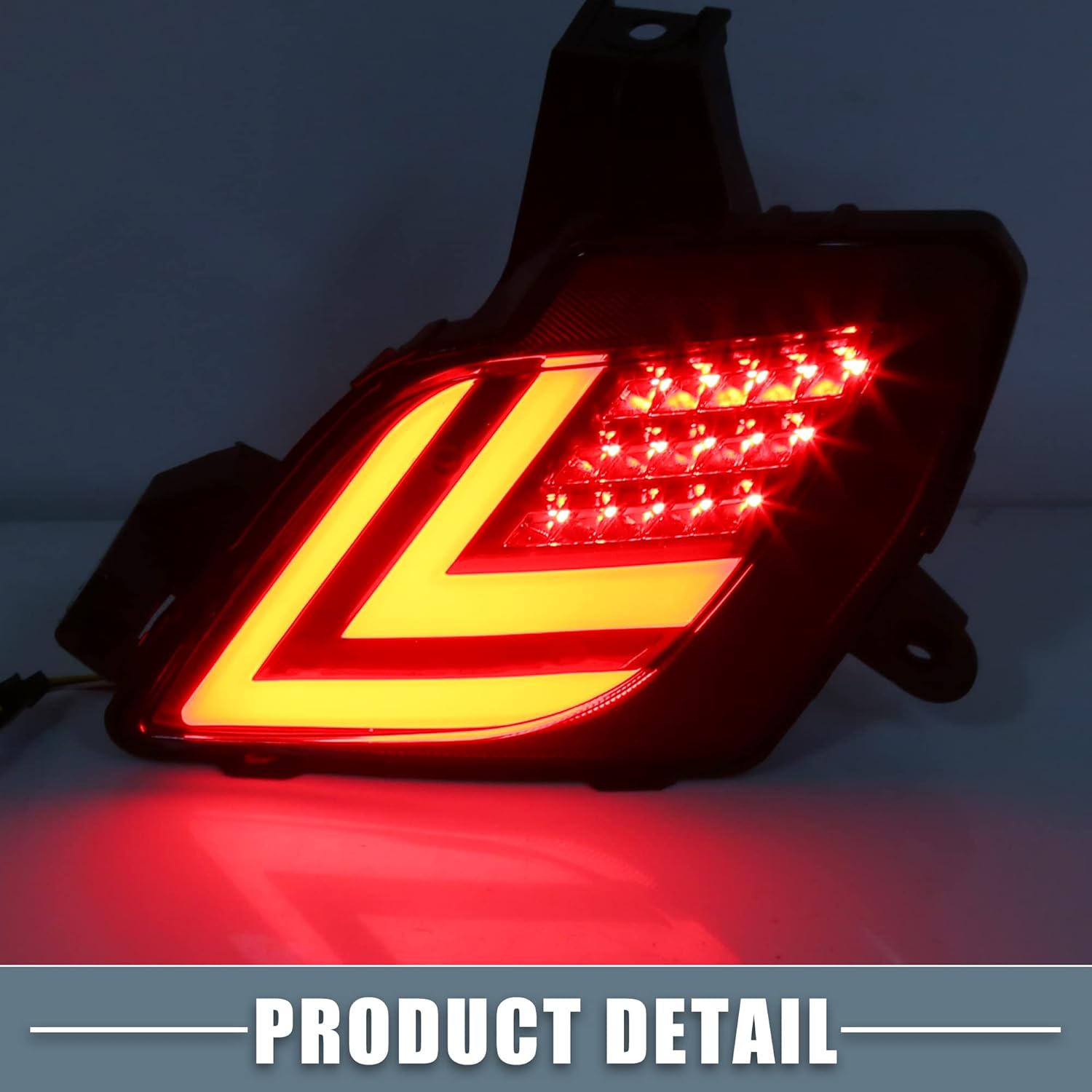 Reflector de parachoques trasero, luz de señal de giro trasera antiniebla KD31515L0 KD31515M0 rojo amarillo LED para Mazda CX-5 2013-2016 lente roja