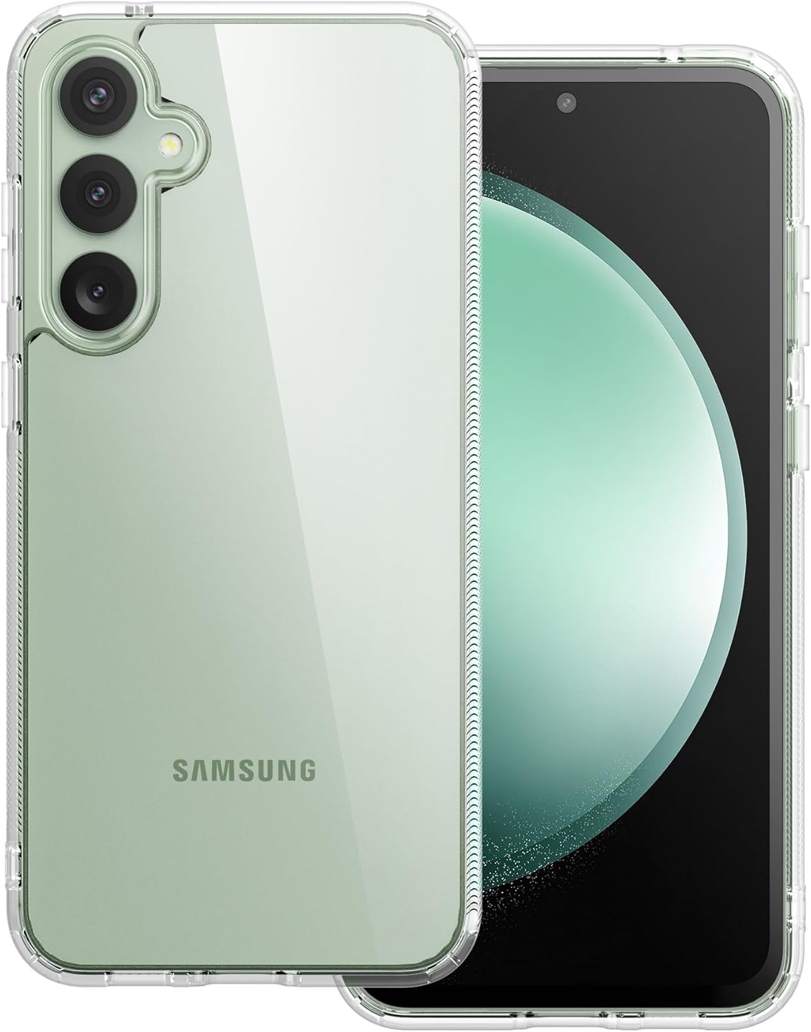 Foluu Funda delgada para Samsung Galaxy S23 FE 2023, parte trasera de policarbonato duro y parachoques de TPU suave, funda protectora a prueba de
