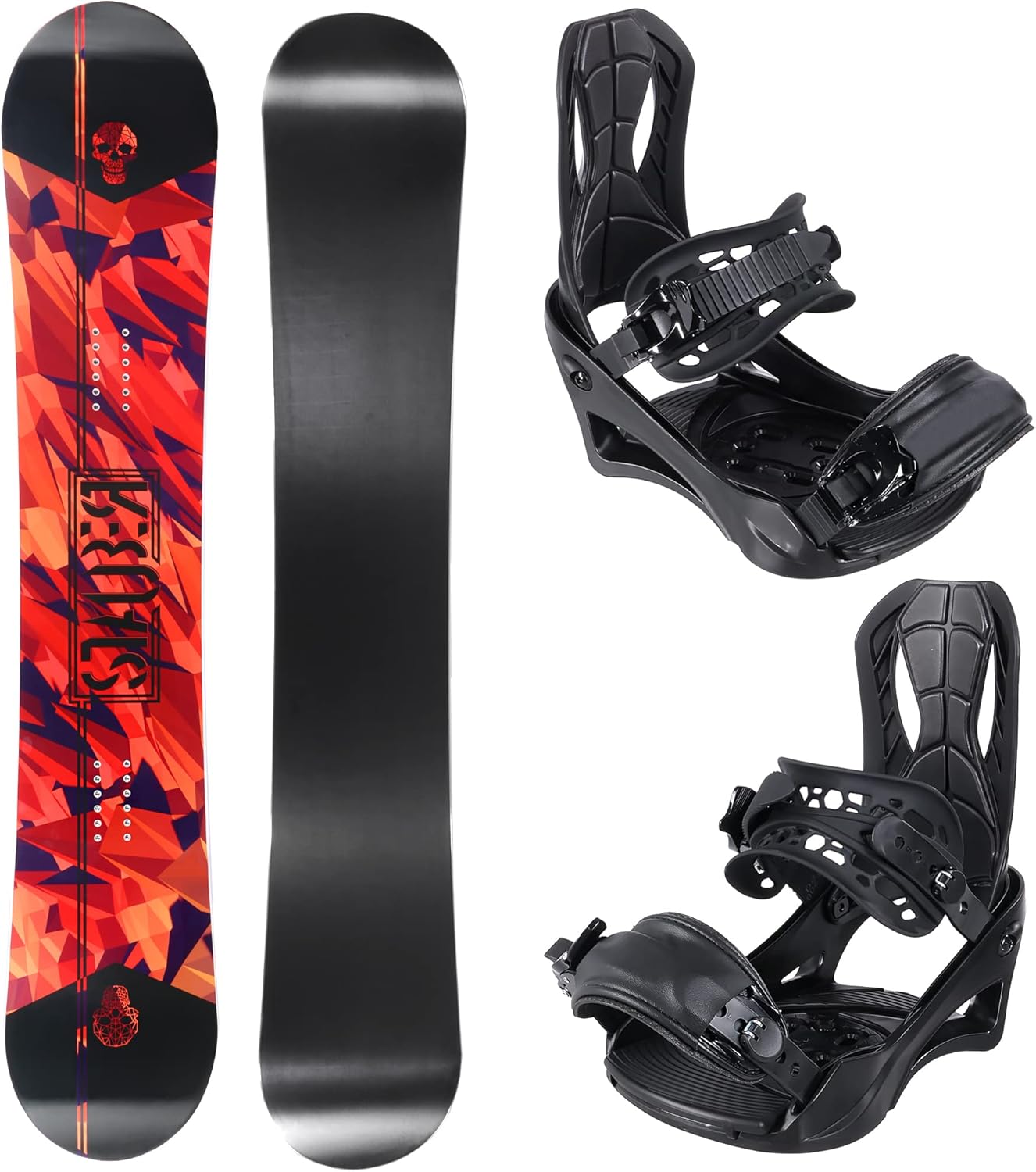 STAUBER Summit Snowboard & Binding Tamaño del paquete 128, 133, 138, 143, 148,153,158,161  Las mejores fijaciones para snowboard y fijaciones todo