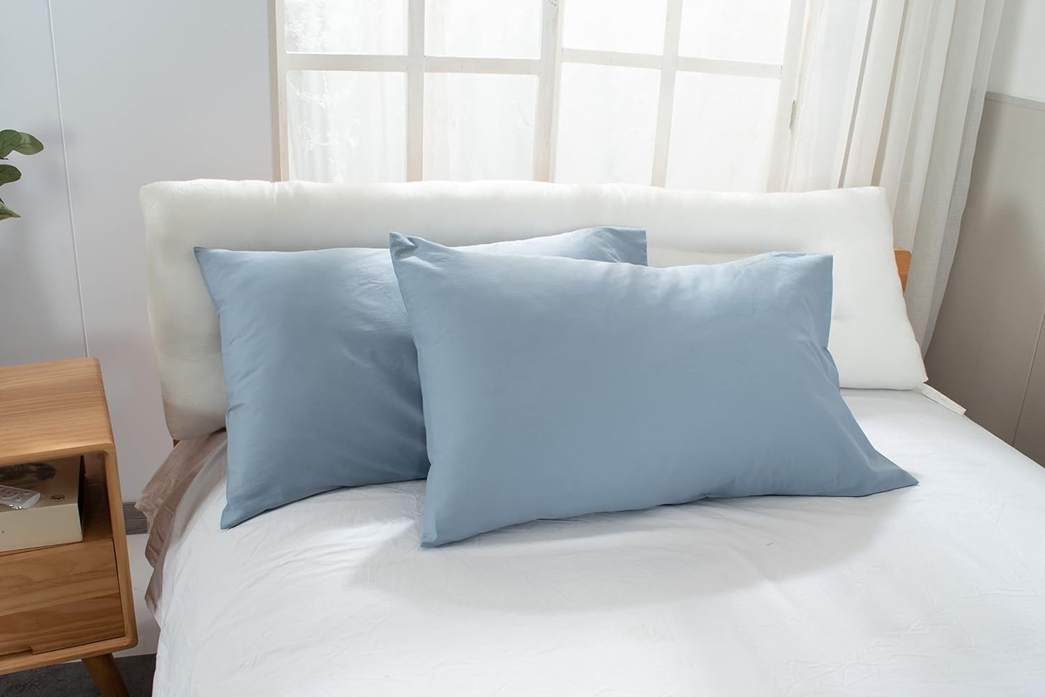 Bedding Duvet Cover Set 100% Cotton Queen Size Breathable Durable Soft Comfy 3 PCS Comforter Cover Set with 1 Duvet Cover(90″x90″) and 2 Pillow