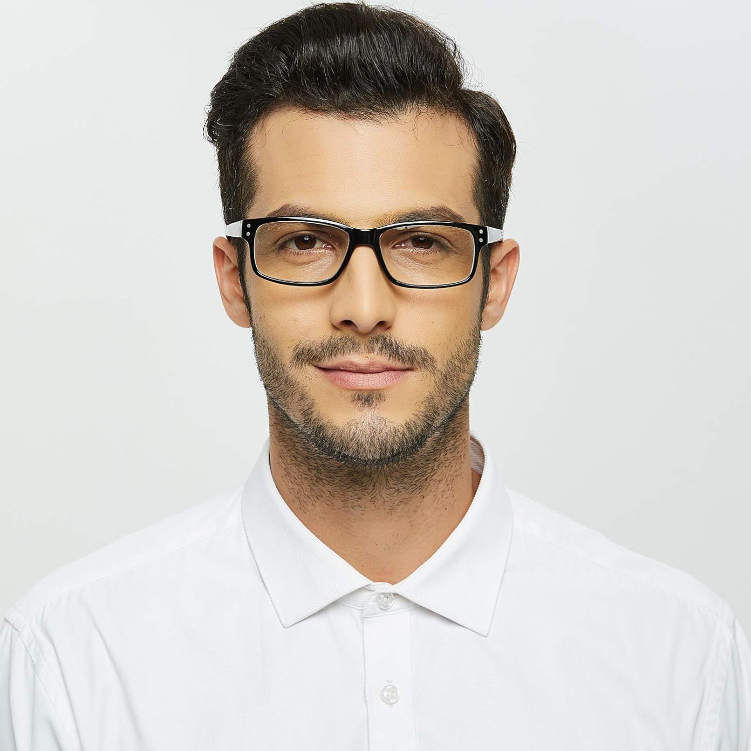 NORPERWIS Gafas de lectura con bisagra de resorte para mujeres y hombres, anteojos cuadrados con bloqueo de luz azul