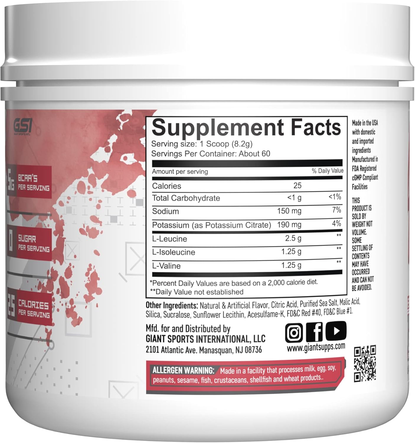Edge BCAA – 60 porciones (cereza negra)
