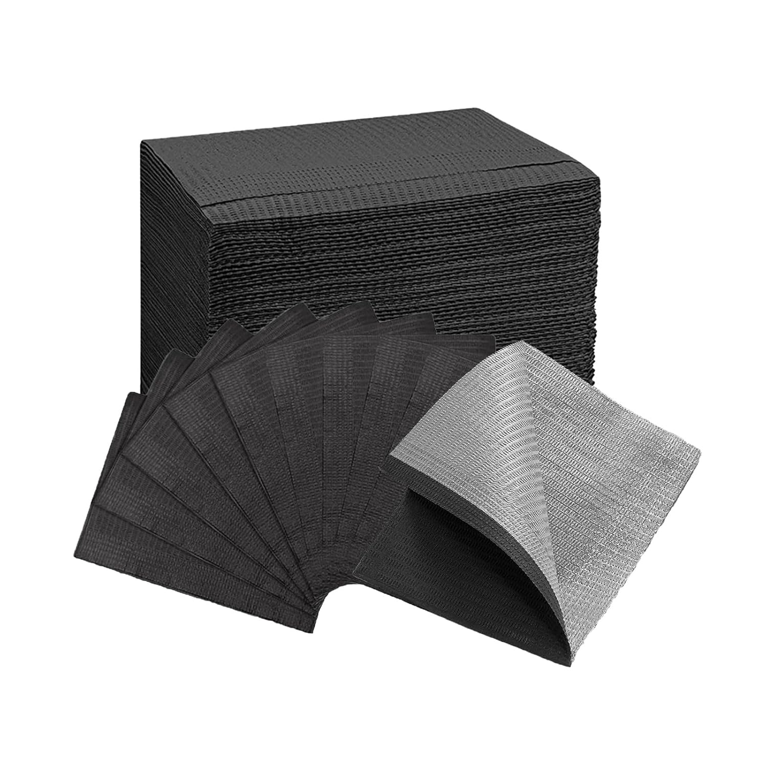 Paquete de 50 baberos dentales, baberos dentales impermeables desechables de 3 capas para dentistas, tatuajes, uñas, bandejas médicas, cubiertas de