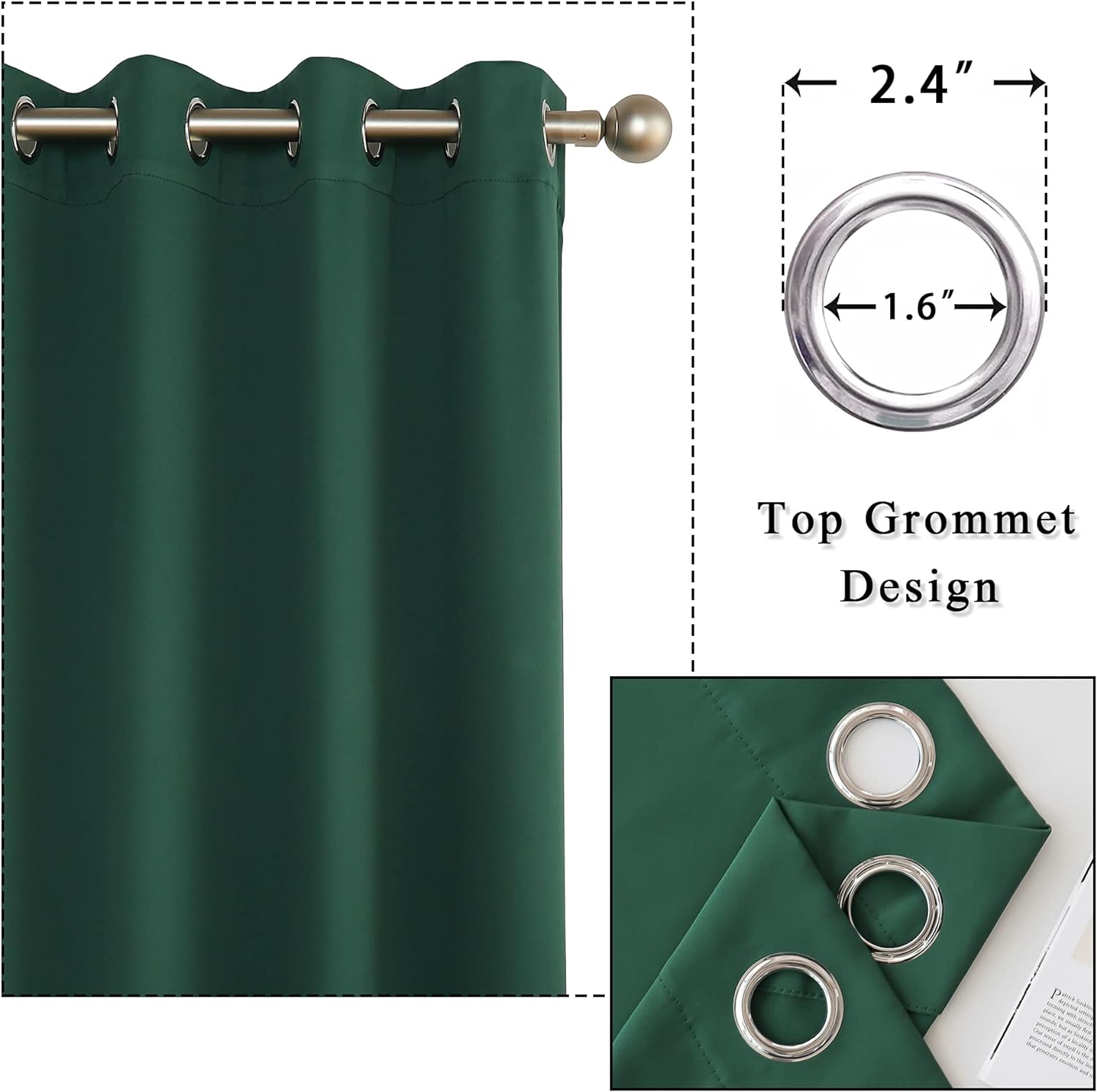 KEQIAOSUOCAI Cortinas opacas para dormitorio, sala