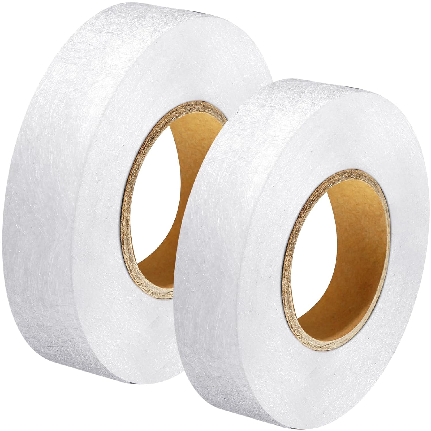 2 rollos de cinta de fusión de tela adhesiva para el dobladillo, cinta adhesiva para planchar cada 12 pulgada (negro claro, negro pesado, 27 yardas