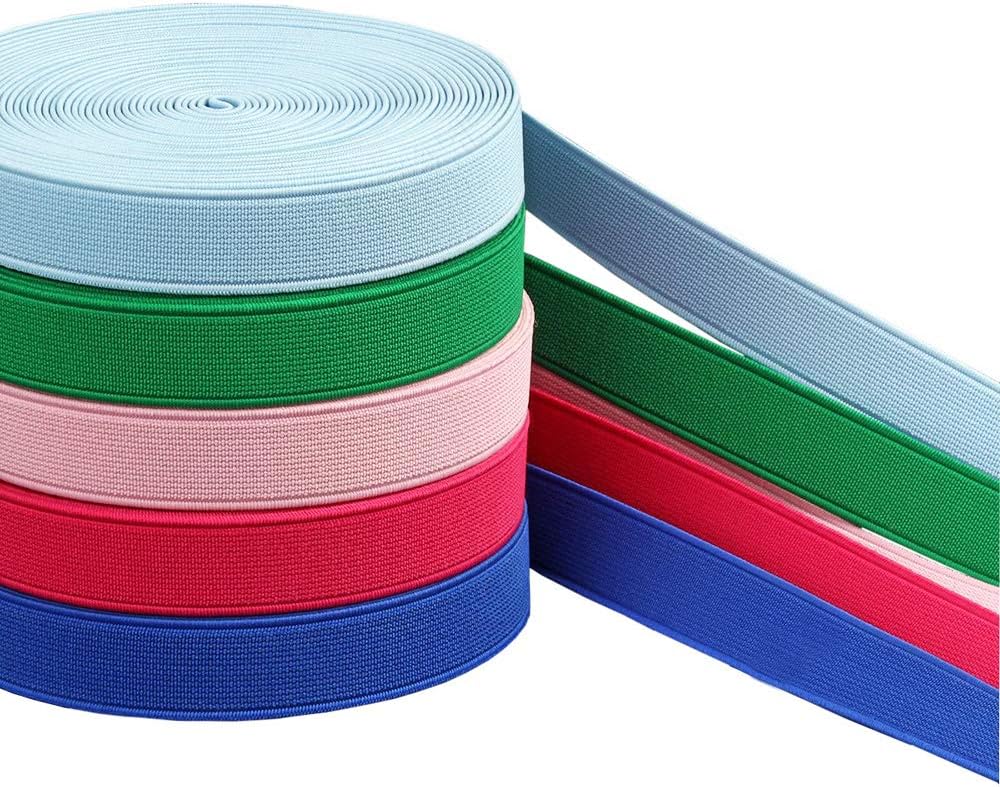 Cinta elástica plana de 1 pulgada, accesorio para zapatos de ballet de costura, pantalones de ropa, varios colores, banda elástica de poliéster,