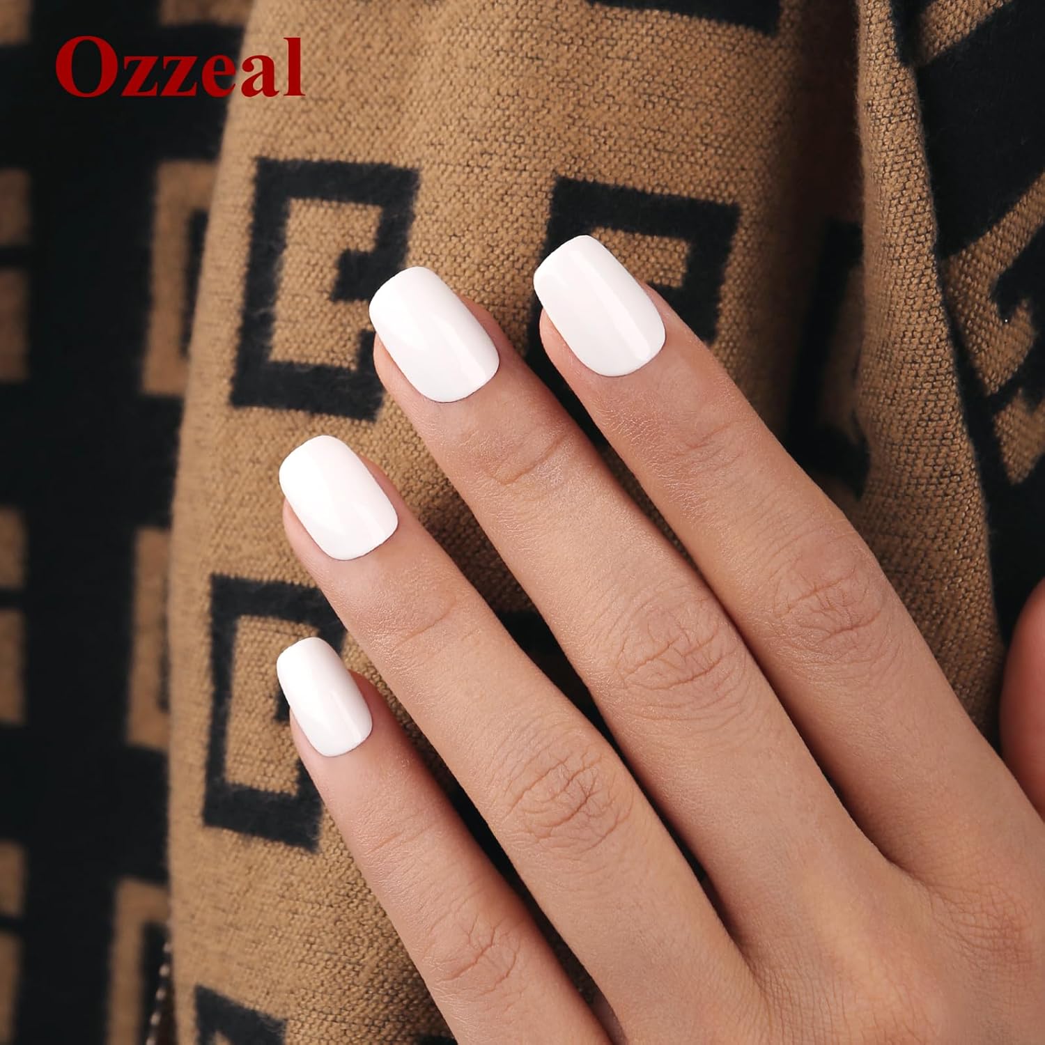 Ozzeal Esmalte en gel, 1 unidad de esmalte de uñas de gel blanco de 0.5 onzas líquidas, esmalte de uñas de gel semipermanente LED UV, arte para