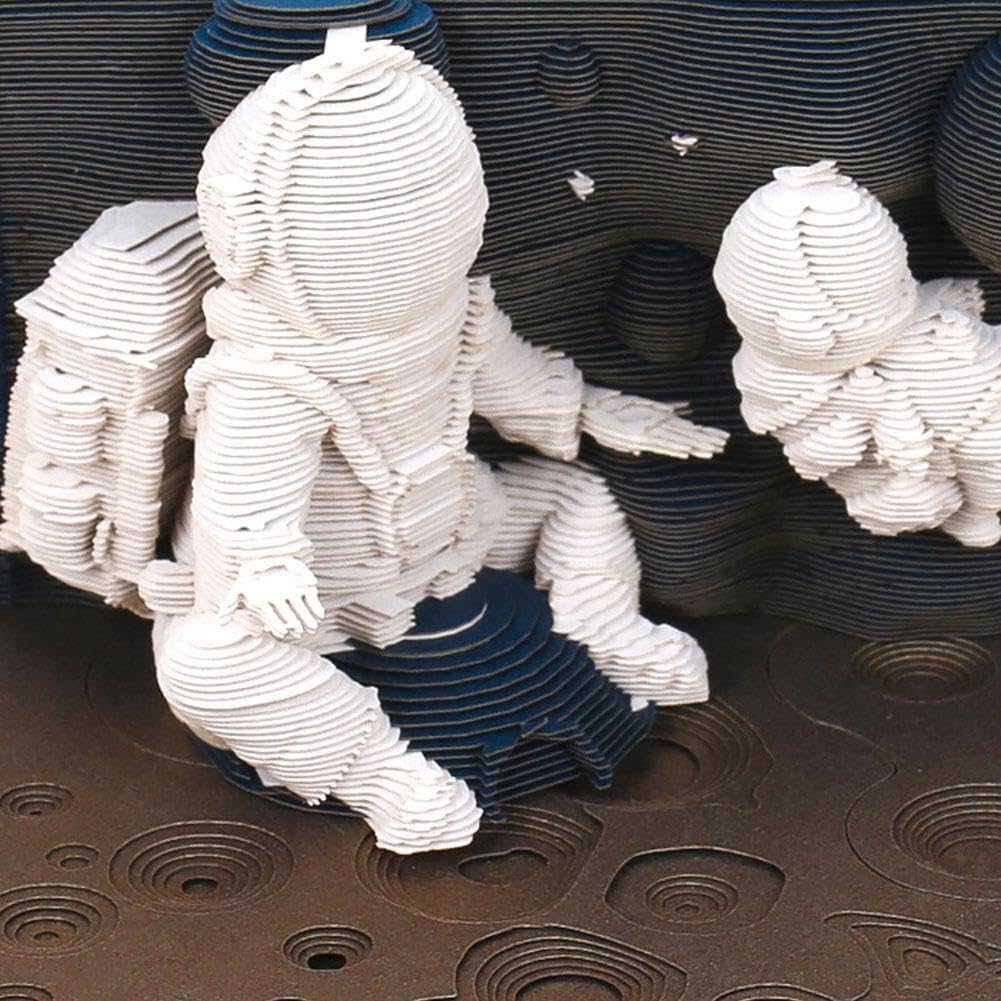 Bloc de notas 3D, bloc de notas de arte de papel 3D, bloc de notas de astronauta, bloc de notas 3D, regalo de escultura de papel, tallado en papel,