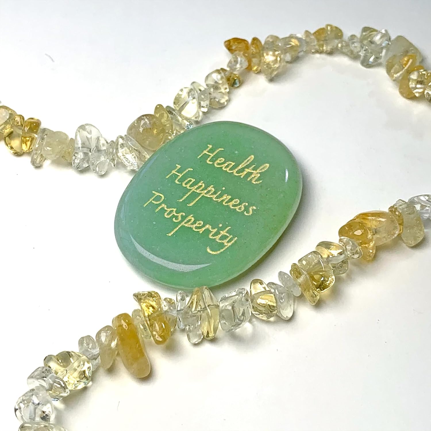 Cristal calmante de jade natural, regalos únicos de cumpleaños, afirmaciones positivas, regalo de Navidad de la suerte, regalos inspiradores de Año