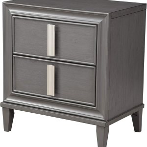 Lorraine – Mesita de noche, color gris Lorraine – Mesita de noche, color gris