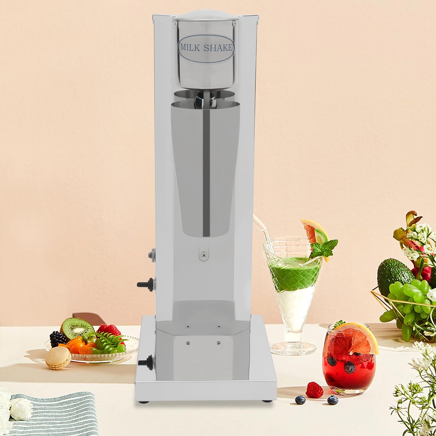 Máquina de batido de leche eléctrica comercial, máquina mezcladora de bebidas de acero inoxidable, mezclador de bebidas de té con leche, licuadora