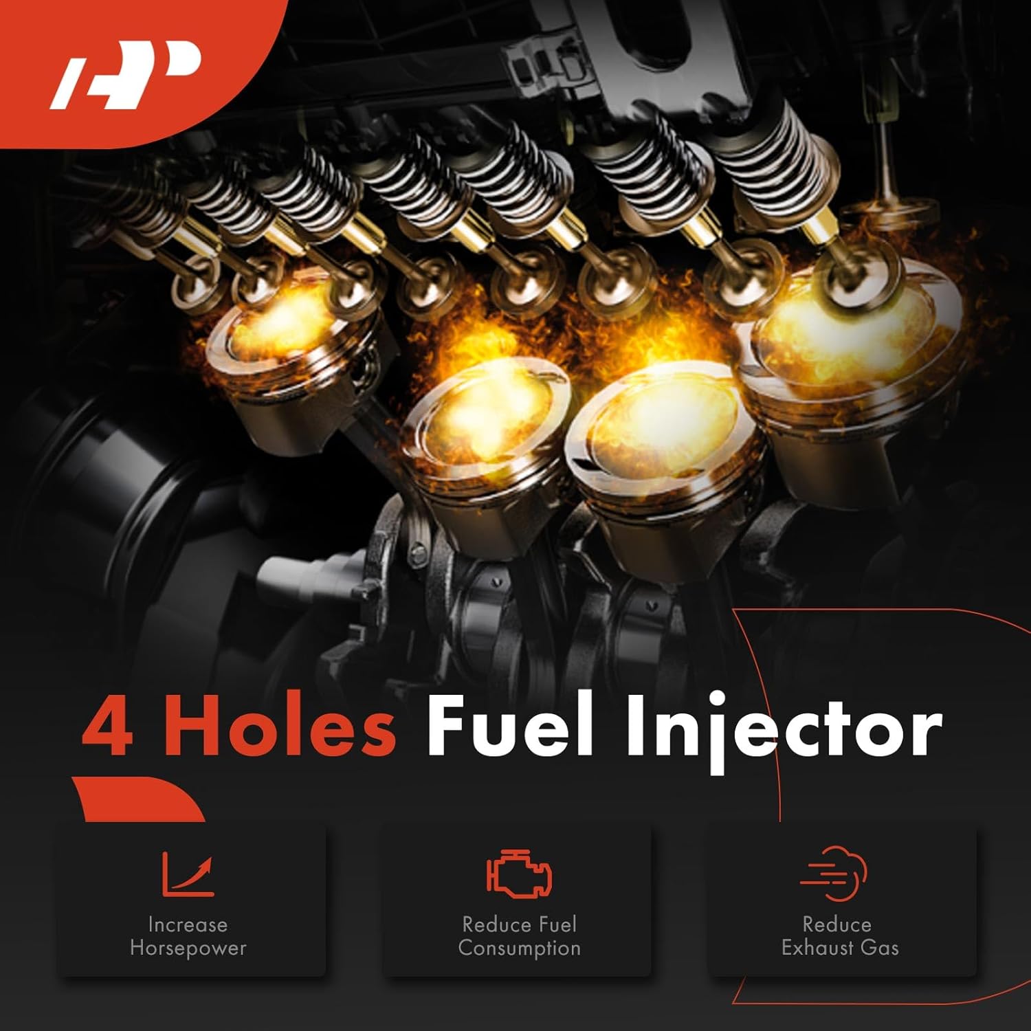 A-Premium Inyectores de combustible 4 piezas compatibles con Pontiac G5, G6, Solstice y Chevy Malibu 2008-2012, cobalto 2008-2010, HHR 2008 y Saturn