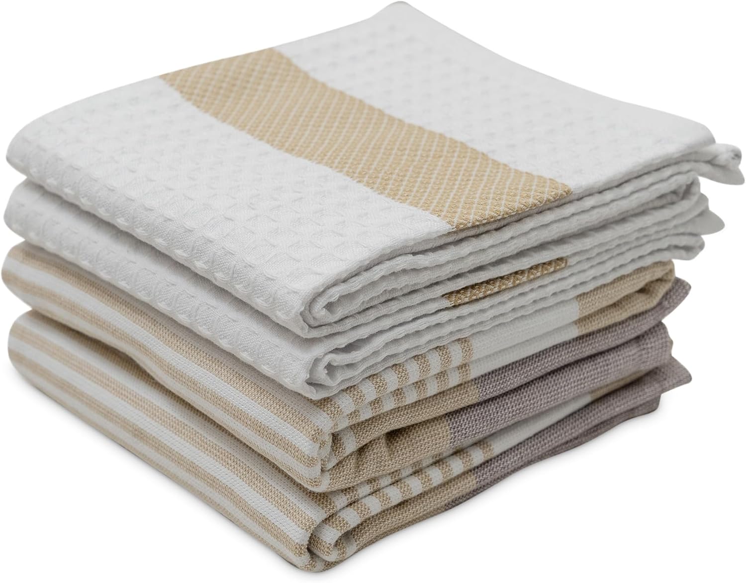 MyPillow Toallas de cocina, paquete de 4 paños de cocina, color marrón