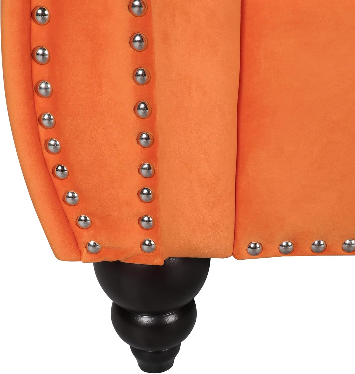RARZOE Moderno juego de sofá de 2 piezas, naranja, espuma, sofá biplaza y sofá Chesterfield