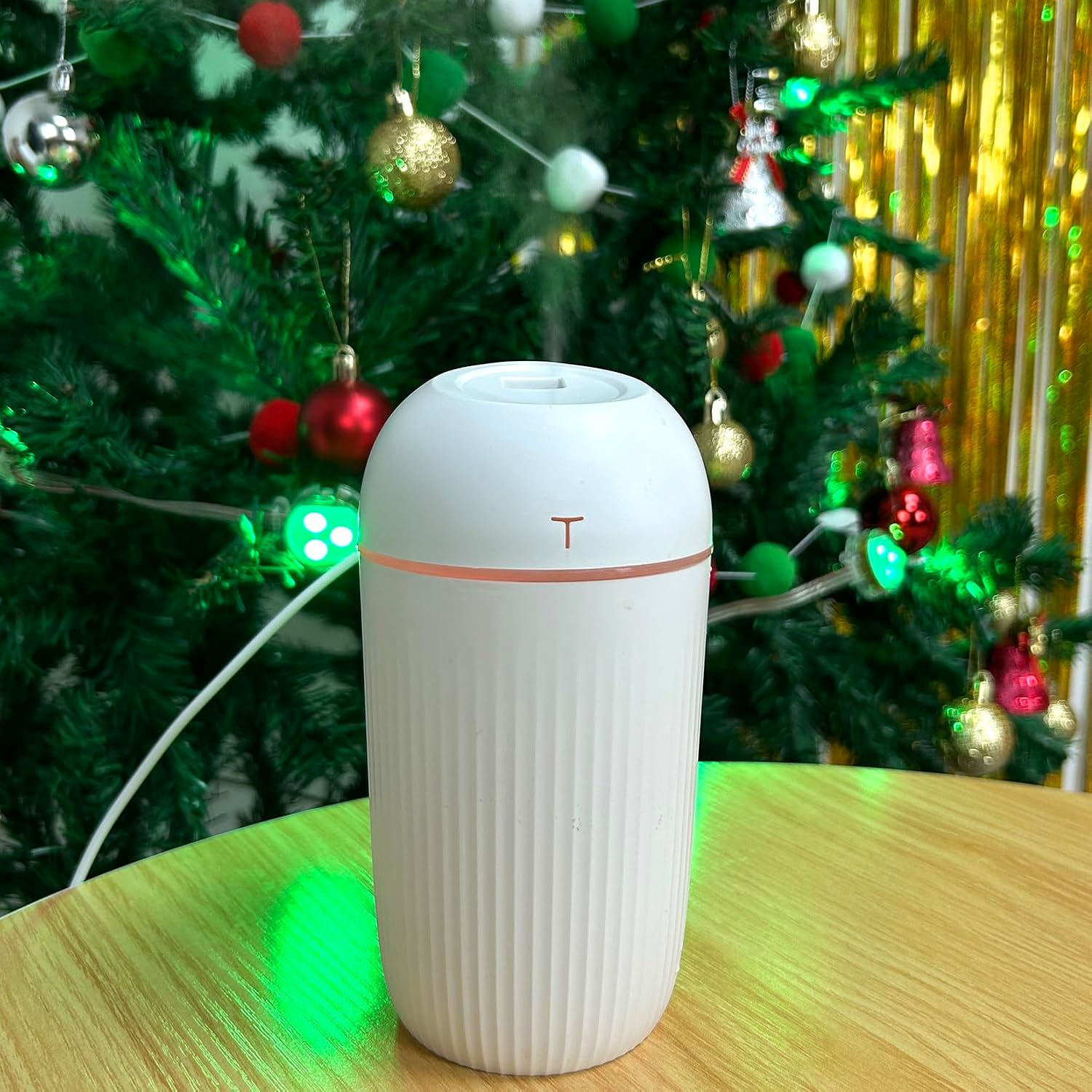 YinQin Mini humidificadores USB de 14.2 fl oz con 2 barras de filtro de repuesto de 7 colores, luz nocturna portátil de niebla fría, humidificador