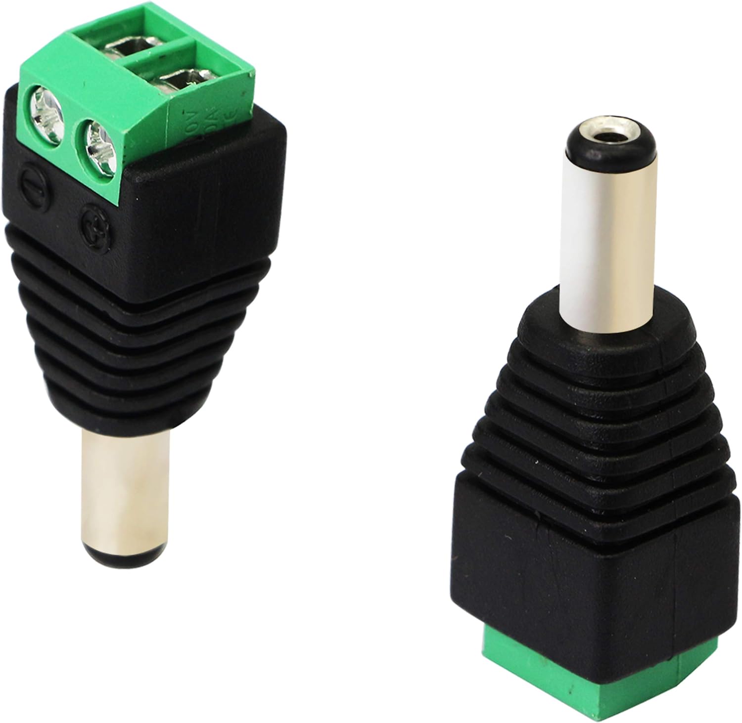 zdyCGTime Adaptador DC de 0.217 x 0.083 in, conector macho de alimentación de barril de 0.083 x 0.217 in a 2 pinesforma hembra de perno de tornillo,
