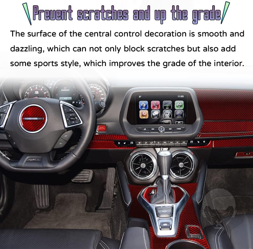 Accesorios interiores personalizados, juego completo de 26 piezas para Chevrolet Camaro 2016 2017 2018 2019 2020 2021 2022 cubierta de consola