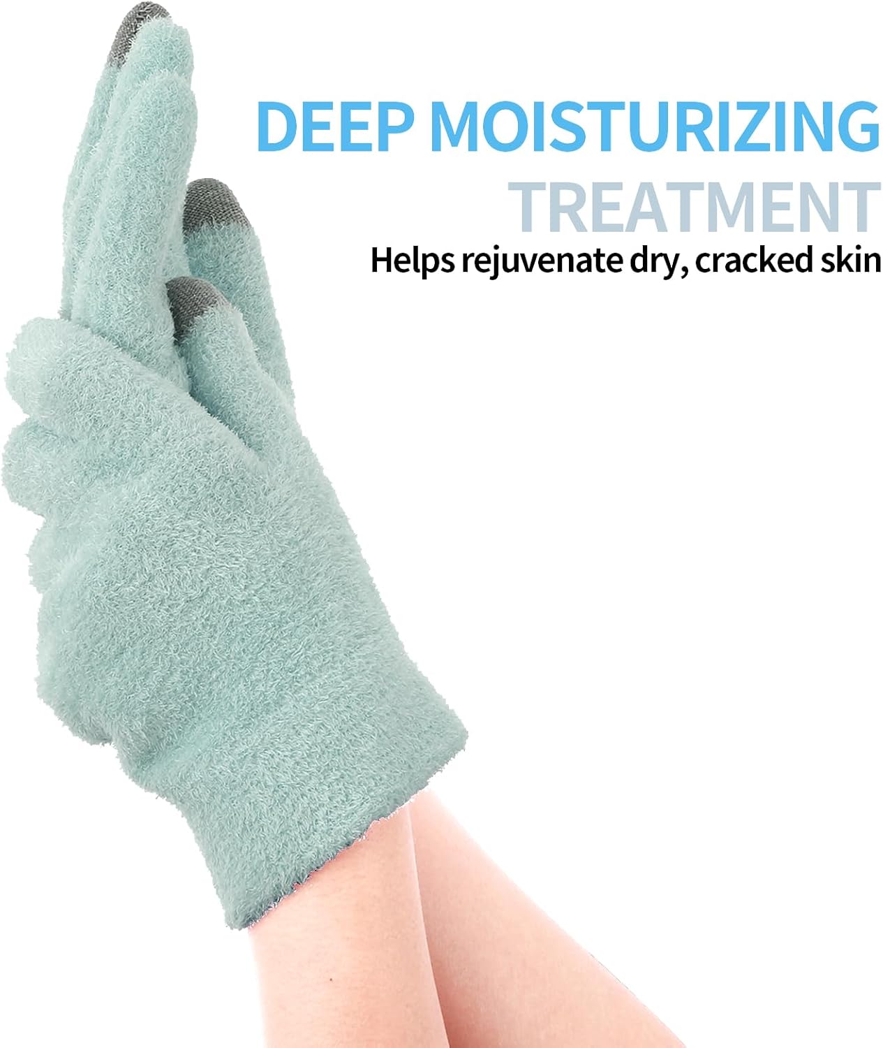 Guantes de spa para manos secas, guantes hidratantes durante la noche con buen forro, guantes hidratantes para pantalla táctil para mujeres y