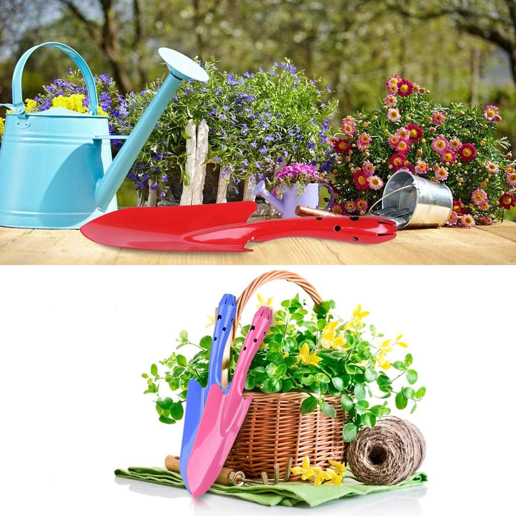 Palas de mano para niños, de 11 pulgadas, juego de pala de playa con recubrimiento en polvo, palas de césped para uso en interiores y exteriores