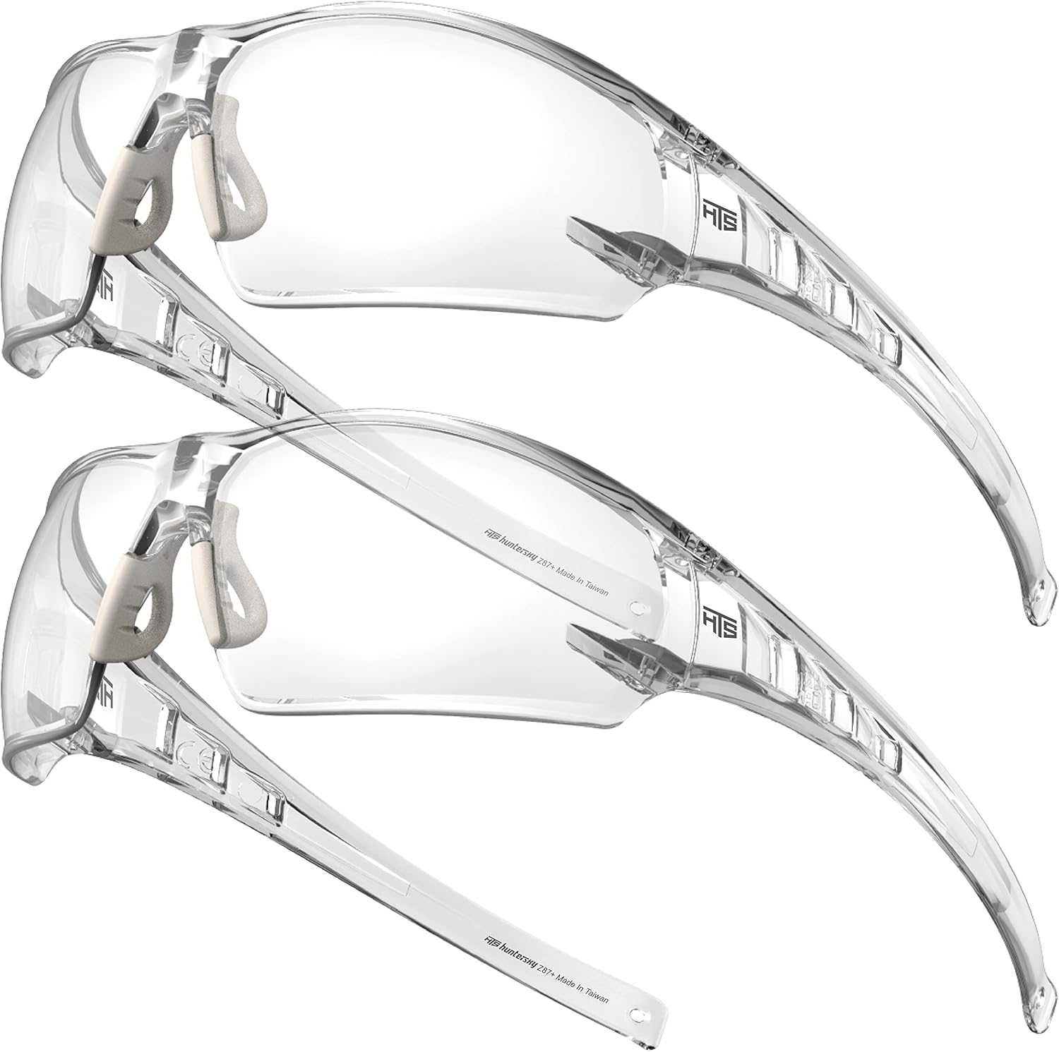 HUNTERSKY HTS – Gafas de seguridad transparentes para disparar y antivaho ligeras, con ANSI Z87.1, resistentes a los arañazos