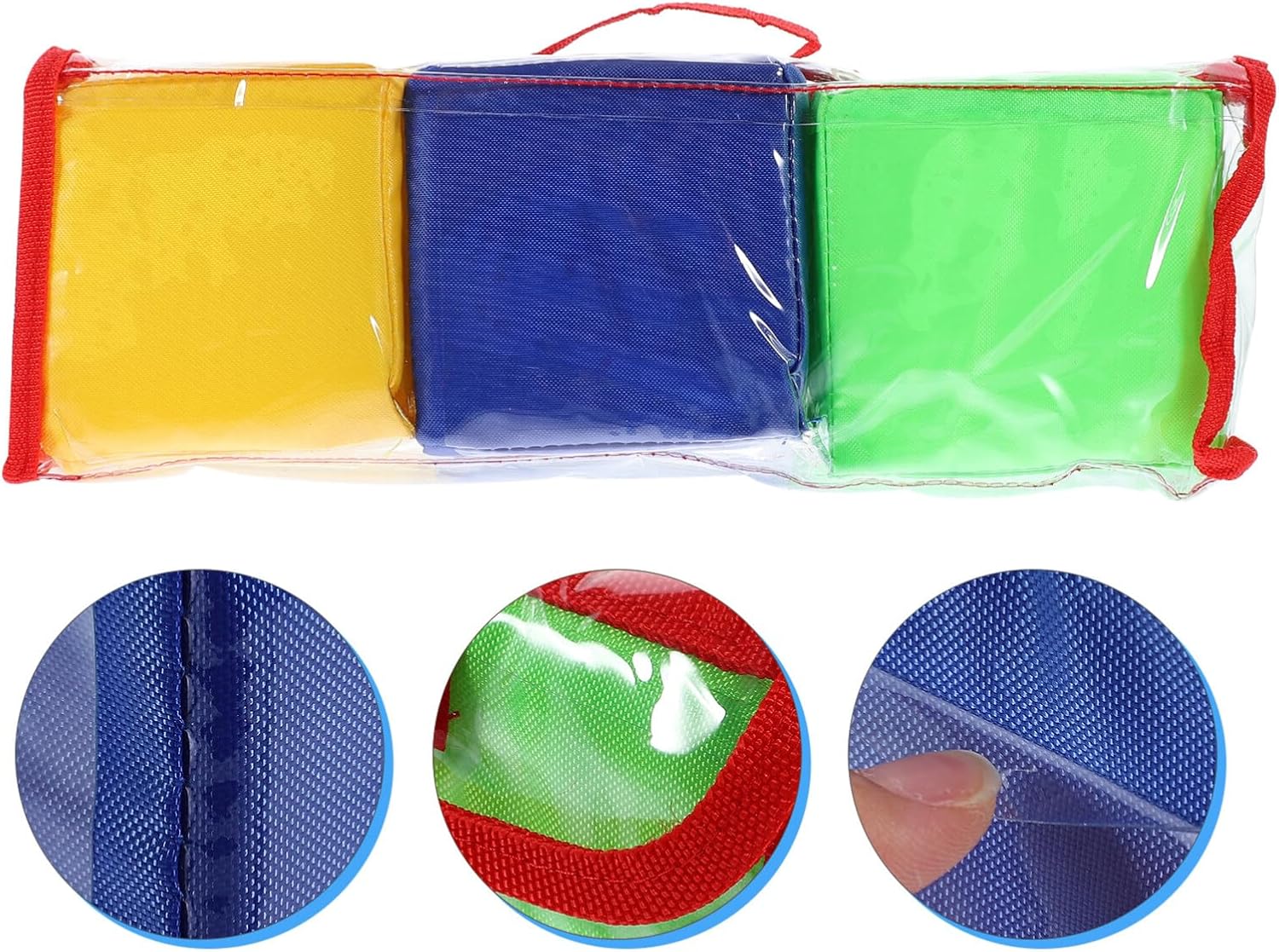 jojofuny 3 cubos de aprendizaje de dados, dados educativos de bolsillo, dados de ayuda de aprendizaje de color, dados peludos, bloques apilables,