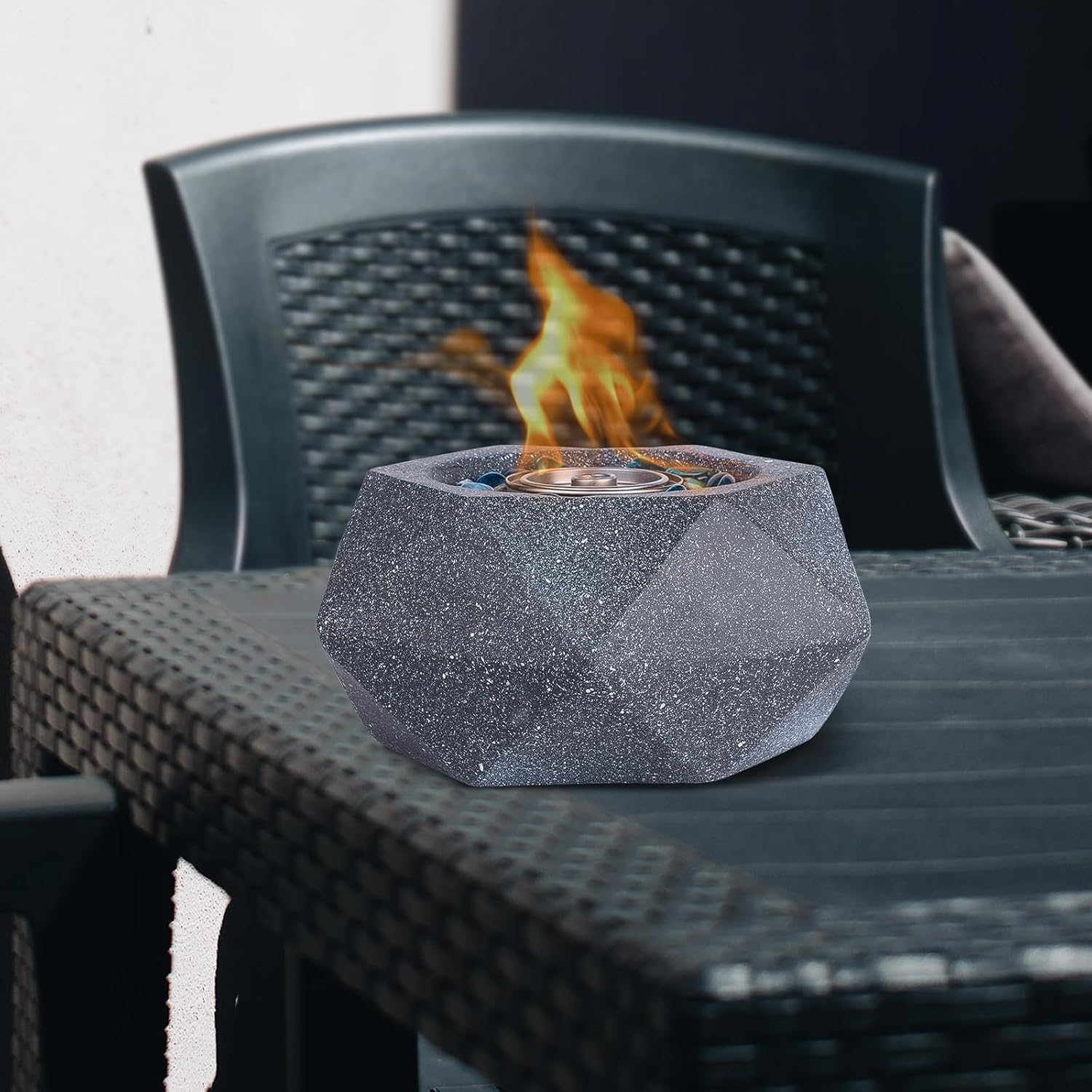 Afranti Chimenea de alcohol para fogata de mesa para interior y exterior, combustión limpia, bioetanol, chimenea sin ventilación