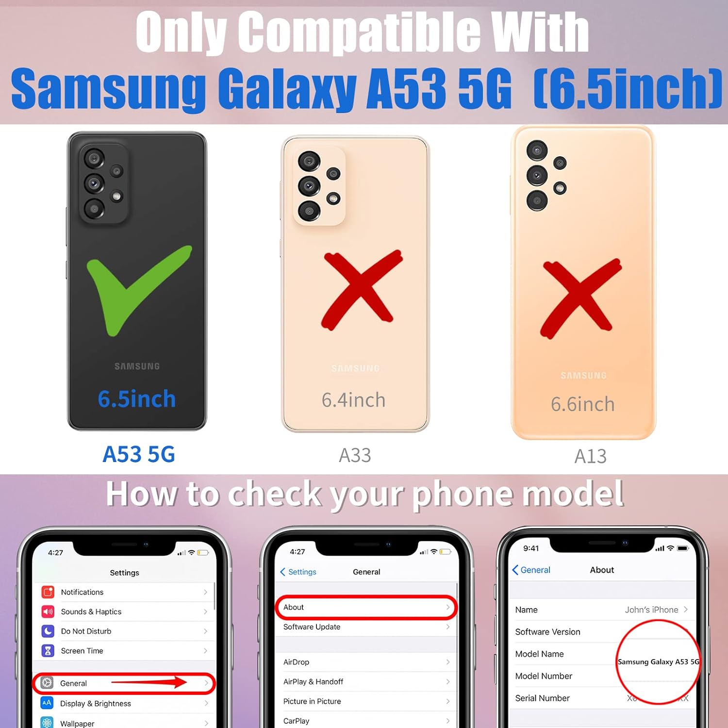 Toycamp Funda para Samsung Galaxy A53 5G 5G para mujer, diseño de collage vintage, para niñas y adolescentes, bonita funda de impresión para Galaxy
