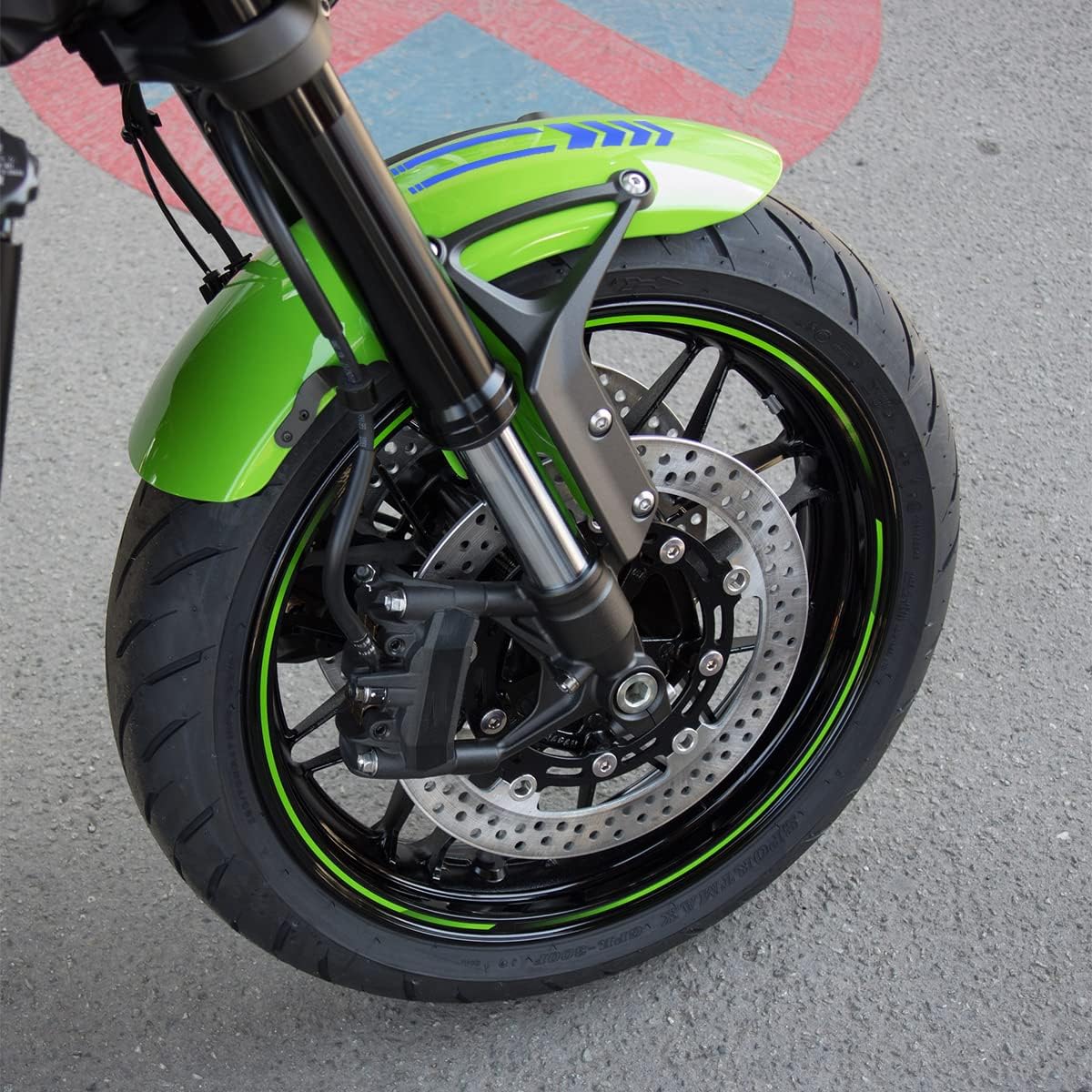 2 calcomanías reflectantes para guardabarros delantero de motocicleta, tiras reflectantes universales impermeables y universales para decoración
