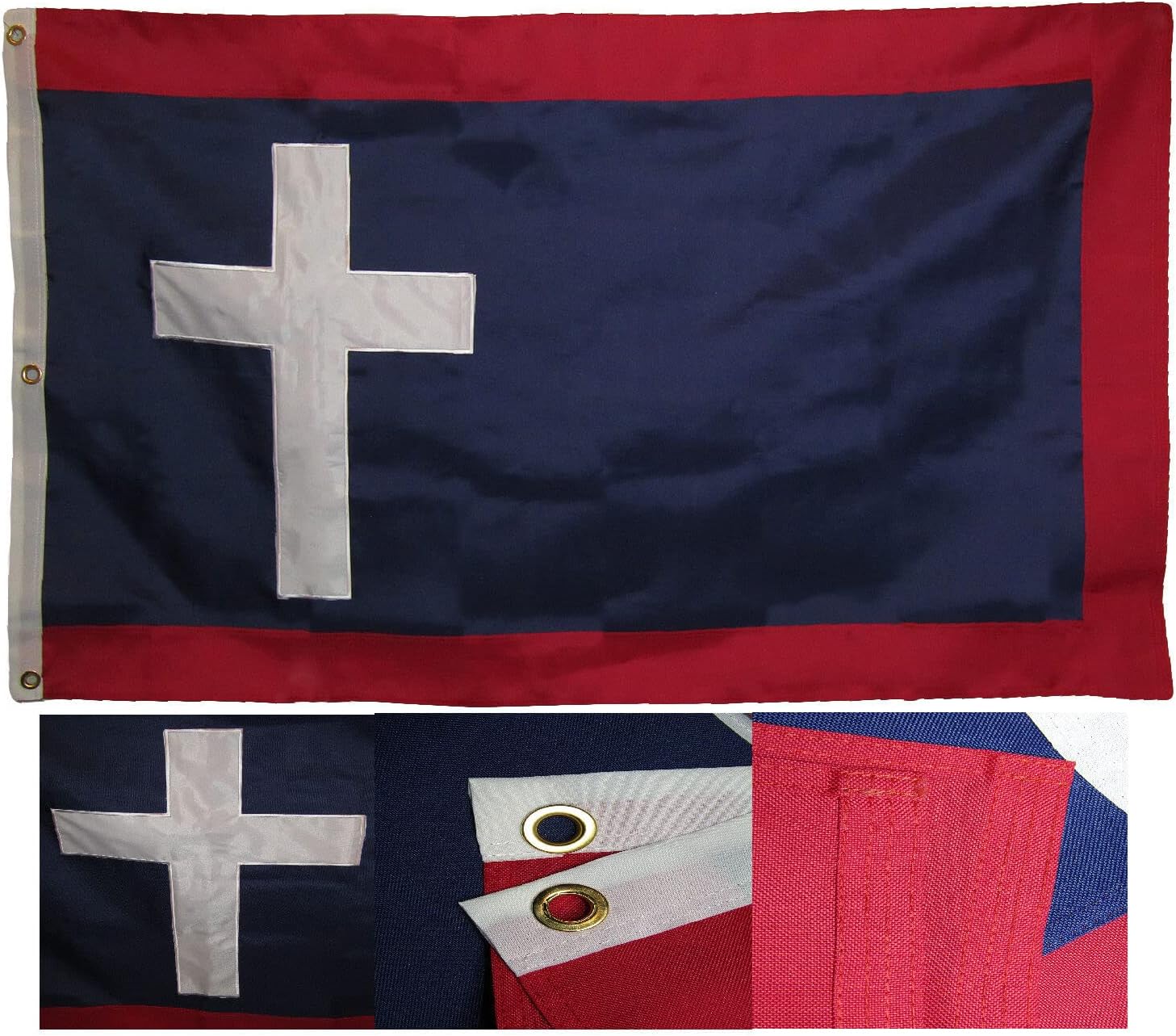 Bandera de nailon bordada de 3 x 5 pulgadas de Missouri Battle Mississippi 600D de 2 capas, 3 x 5 pies