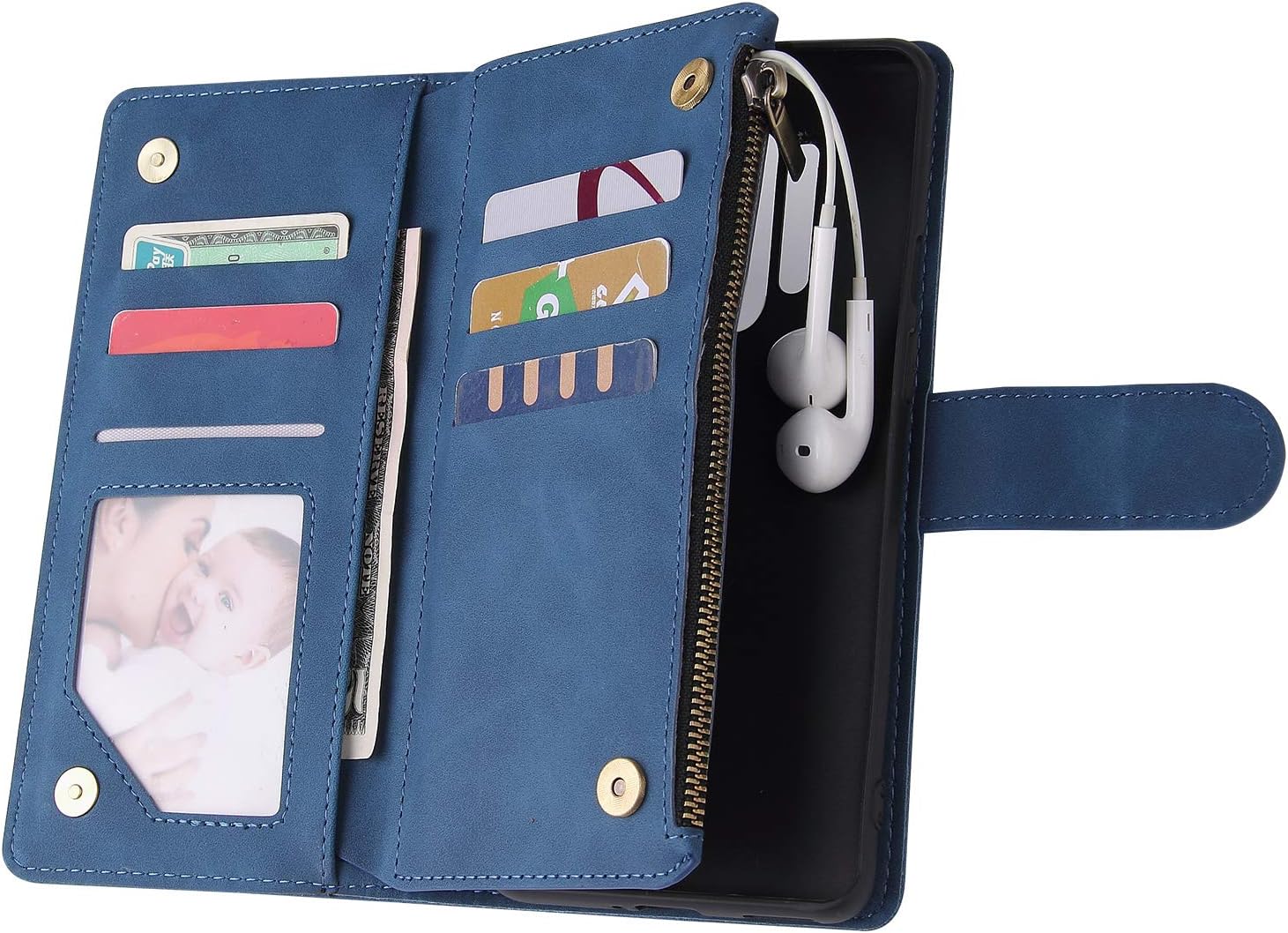 Asuwish Funda compatible con OnePlus 8 Pro One Plus 8Pro 5G, protector de pantalla de vidrio templado y funda de cuero con tapa para tarjetas,