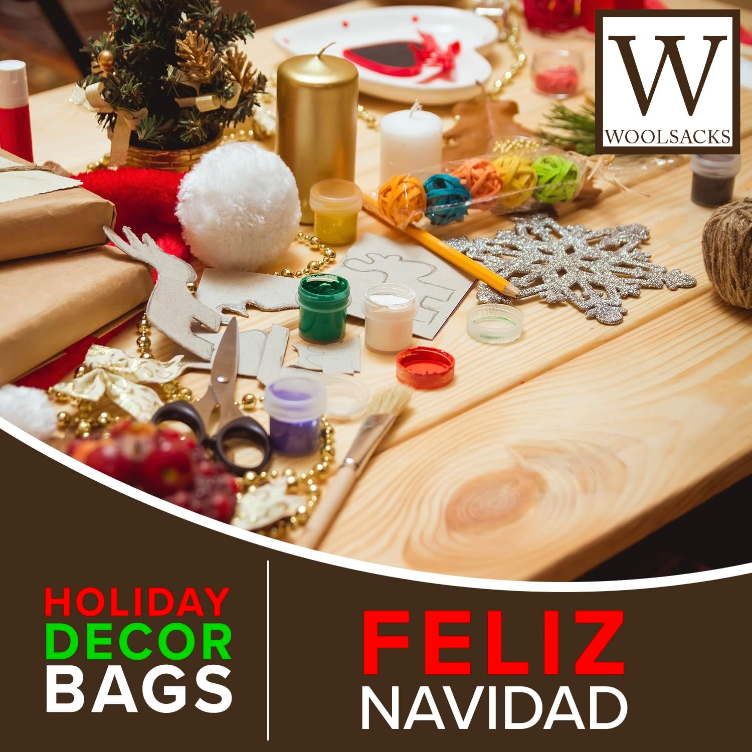 Bolsas de Navidad de arpillera  Sacos de arpillera en blanco para manualidades navideñas y decoración navideña de granja  9 x 14 pulgadas  Fabricado