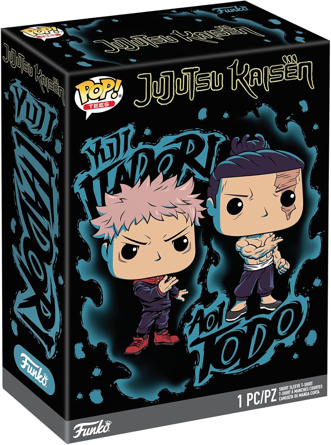 Funko Camiseta Pop! Boxed Jujutsu Kaisen – Yuji Itadori & Aoi Todo – 2XL Plata