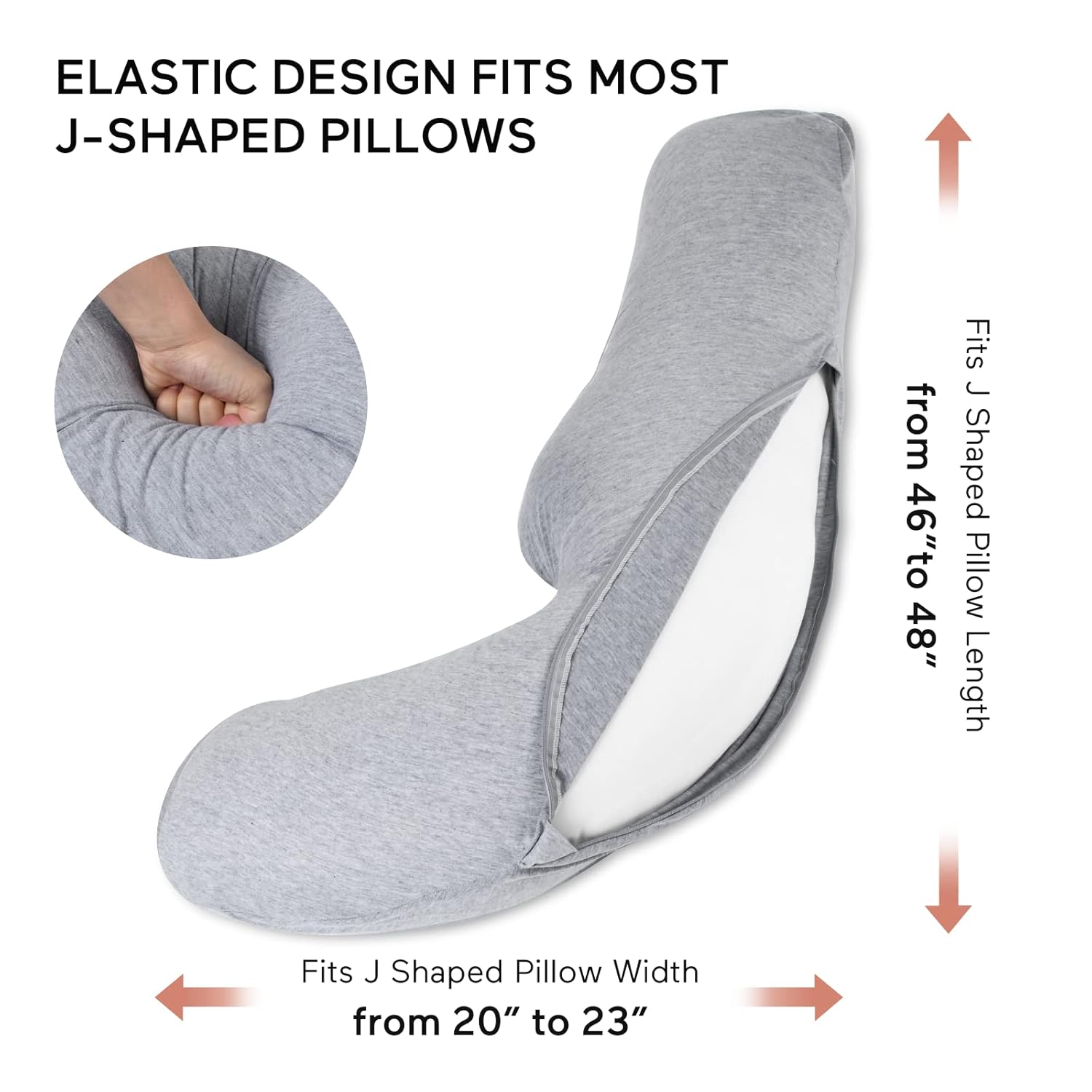 Momcozy Almohadas de embarazo en forma de J con funda de repuesto, almohada corporal de maternidad para embarazo, almohada de embarazo suave para