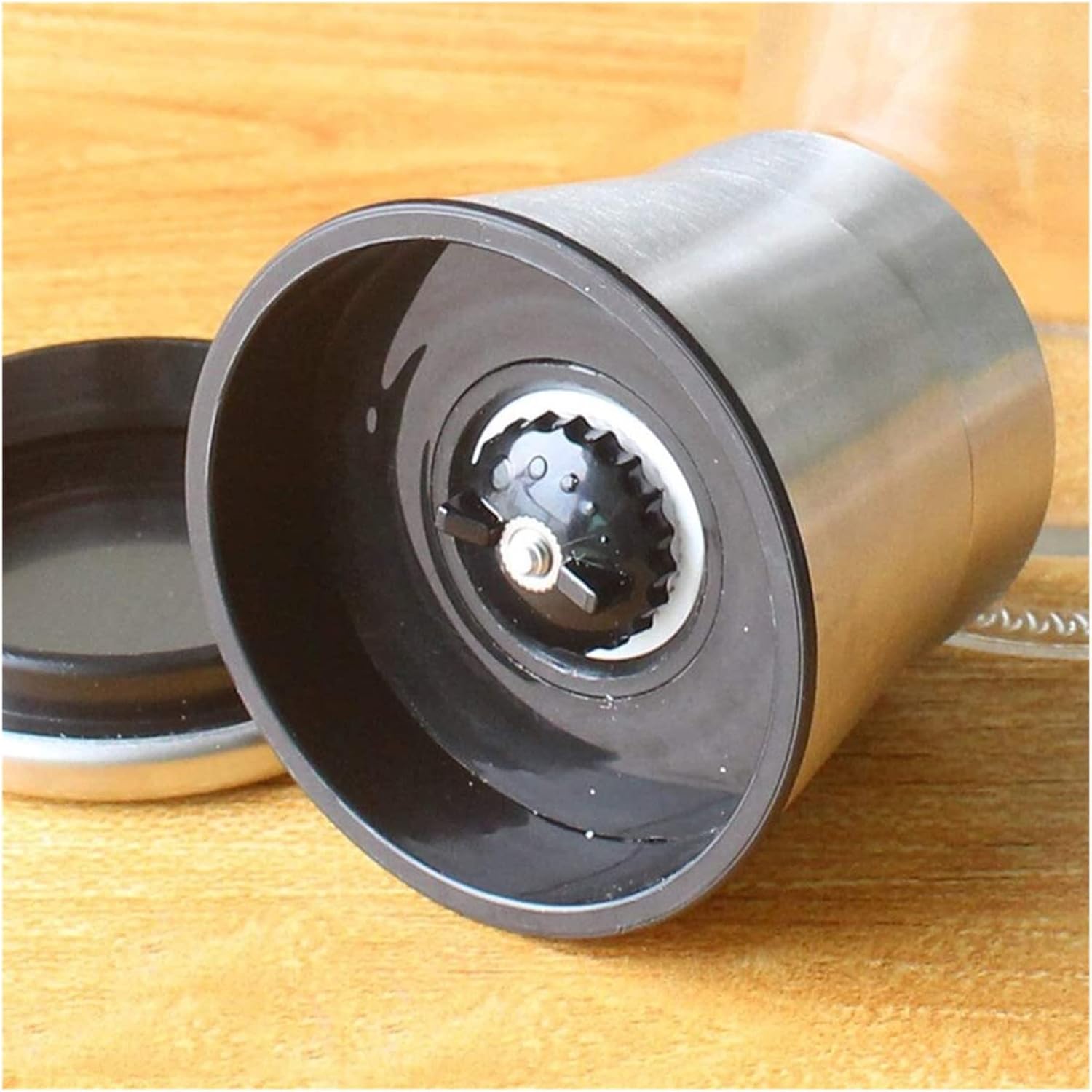 Molinillo de pimienta, molinillo de sal, 2 piezas, juego premium de molinillos de sal y pimienta manuales con cerámica ajustable, molinillo de sal y
