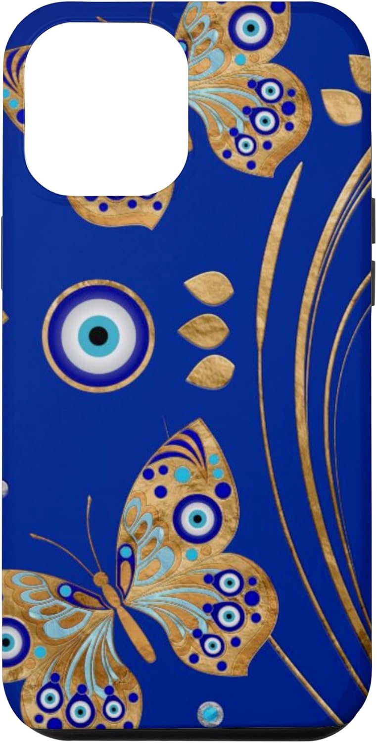 Funda para iPhone 12 Pro Max Butterfly Evil Eye Charm