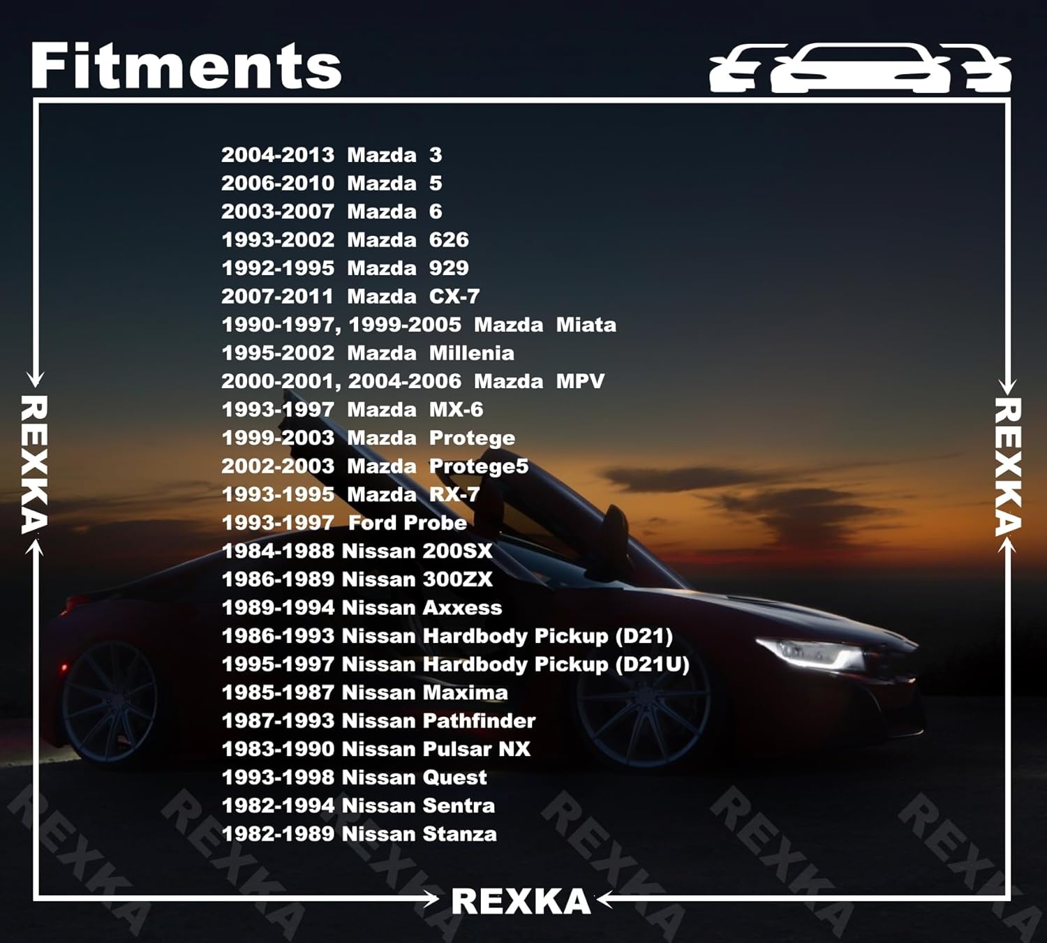 Rexka 40 unids Fender Liner Sujetador Clip Protector Retenedor para Mazda NA01-56-145 Nissan 63844-01A00 Mazda 6 3 5 CX-7
