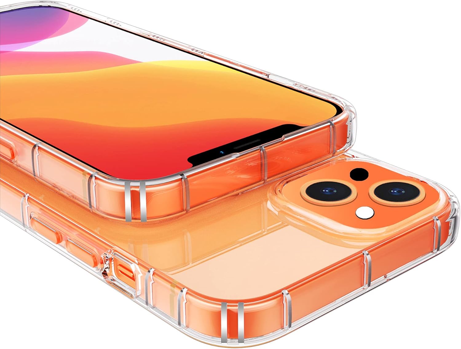 QUARK Crystal Clear Slim caso para iPhone 13 Mini TPU caso mejor que la cubierta de silicona soporta cargador inalámbrico Apple Phone Thin Carcasas