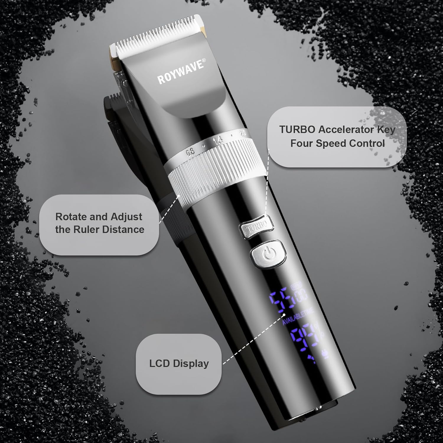 Kit de cortapelos y recortadora para hombres, kit de cortadora de pelo Professiona, cortadora de barba eléctrica, juego de corte de pelo