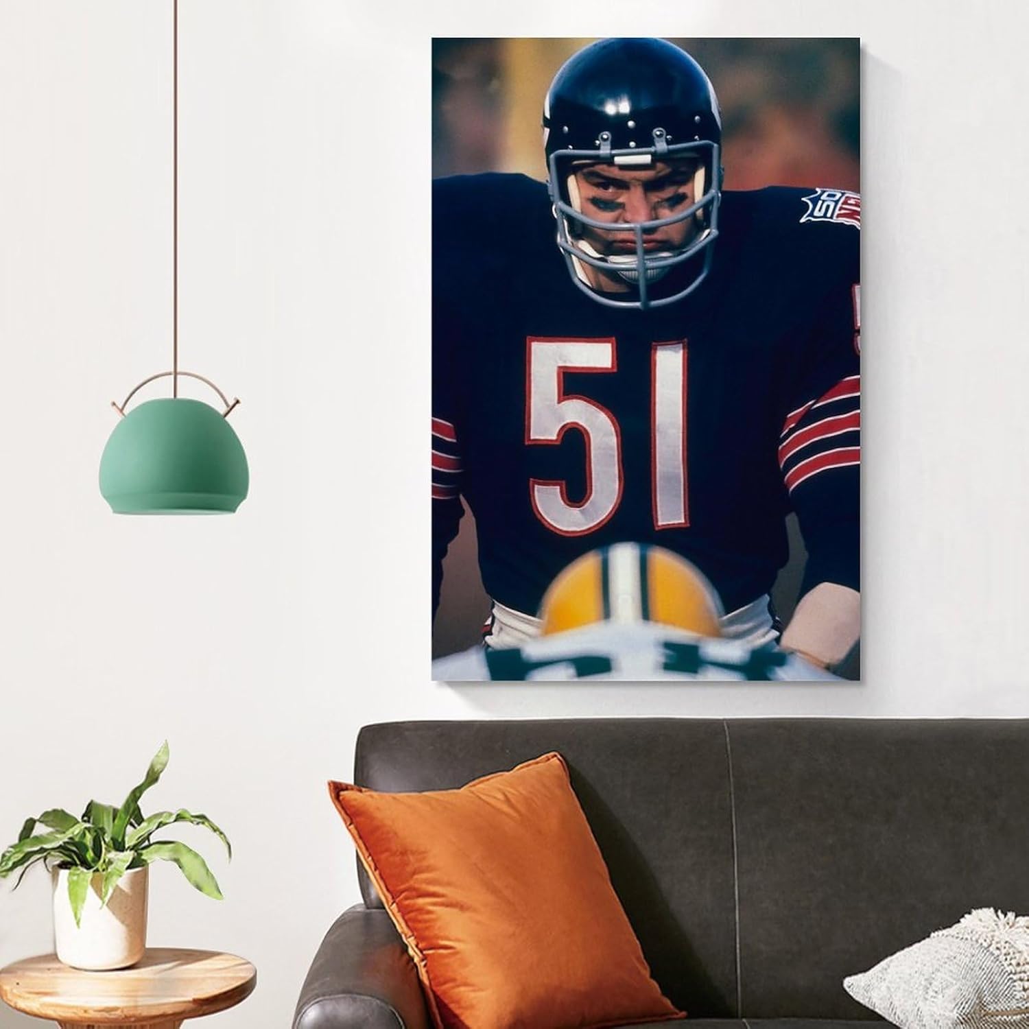 MIFARA Póster de Dick Butkus Fútbol Americano Famoso Linebacker Memorial Póster Impresión en Lienzo D407 Sin marco 24 x 36 pulgadas (23.6 x 35.4 in)