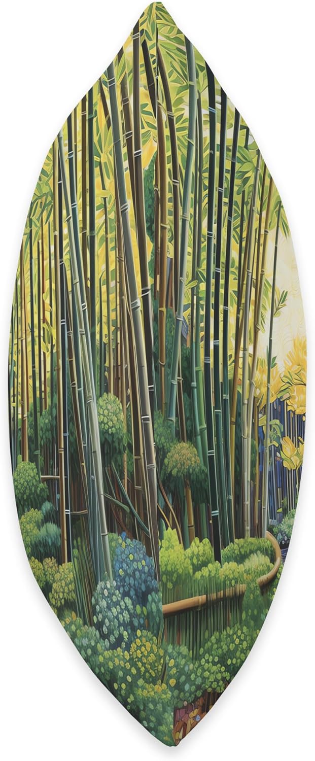 Bamboo Brilliance Unveiled Reveling in Nature’s Rich Colors Throw Pillow, 16×16, Multicolor