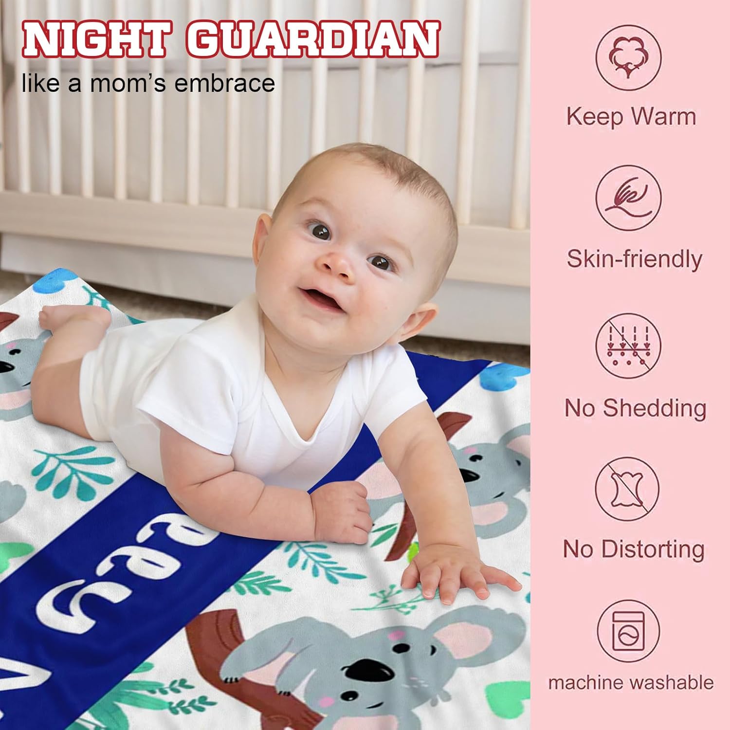 Juego de sábanas ajustables para cuna para bebé juego de ropa de cama personalizado para cuna de 3 piezas con nombre, juego de ropa de cama para
