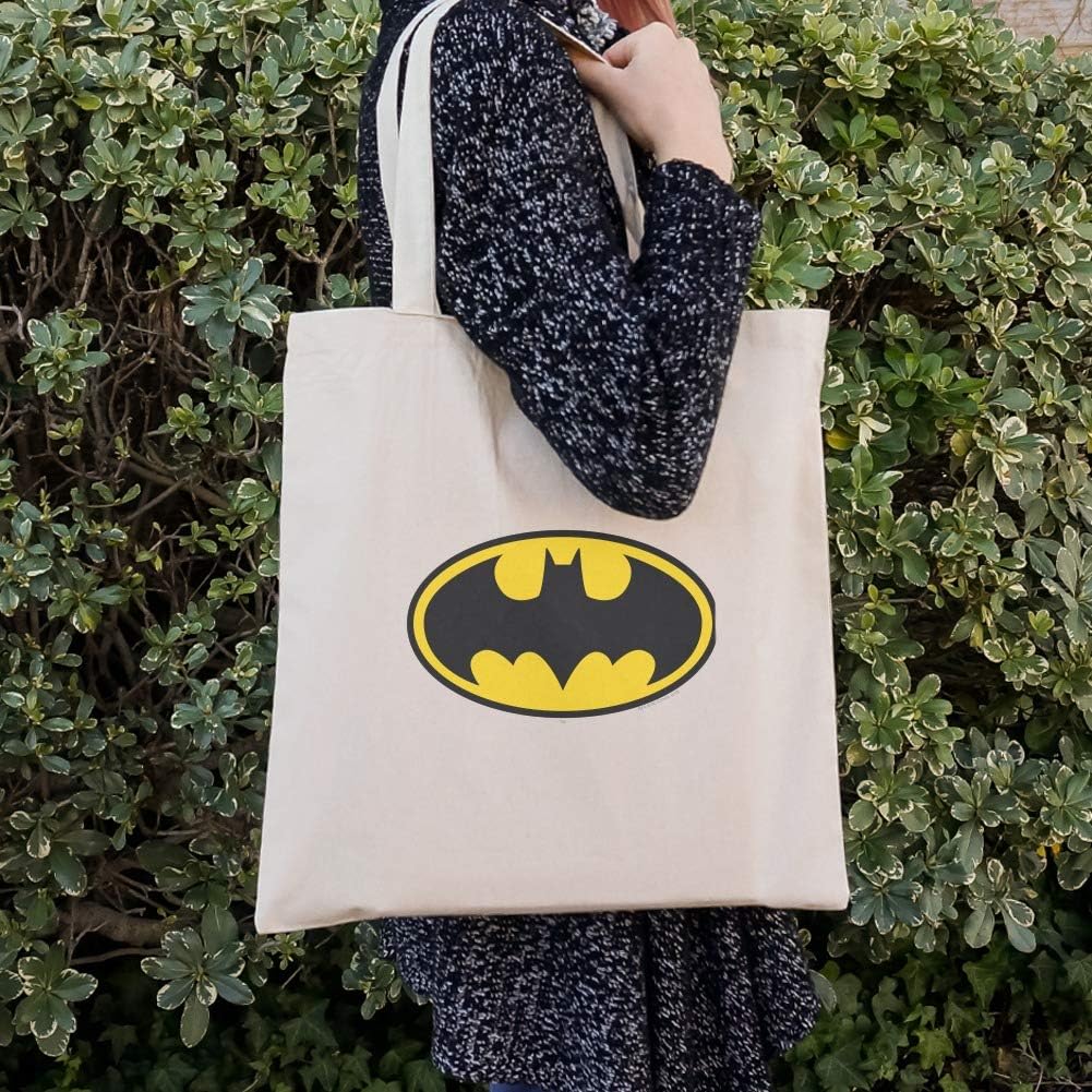 Batman Classic Bat Shield Logo Grocery Travel Bolsa de mano reutilizable