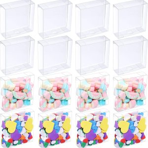50 cajas de regalo transparentes de plástico transparente para macarrones, cajas individuales de 4 x 4 x 1.2 pulgadas, cajas de dulces transparentes 50 cajas de regalo transparentes de plástico transparente para macarrones, cajas individuales de 4 x 4 x 1.2 pulgadas, cajas de dulces transparentes