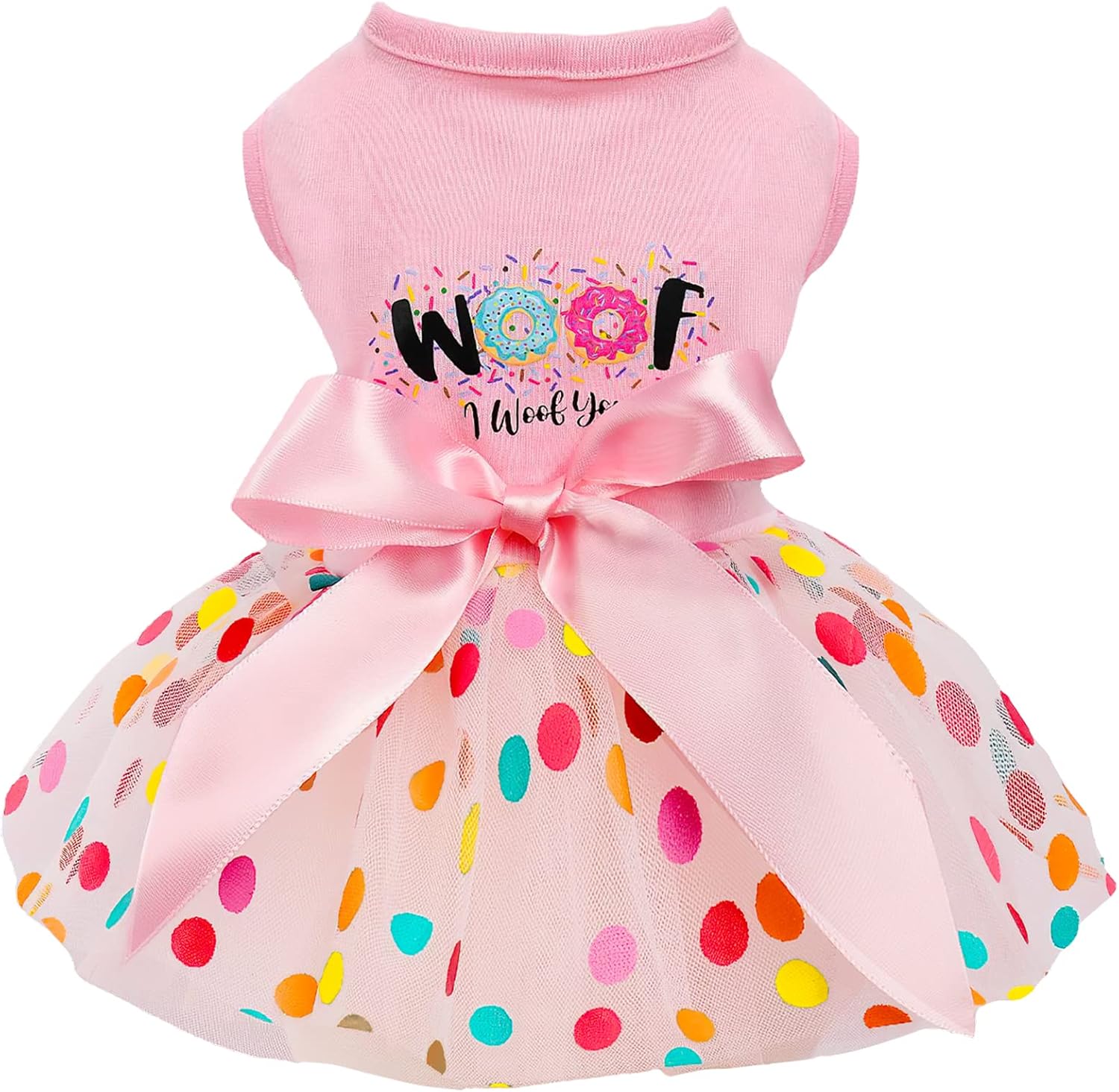 Vestido de cumpleaños para perro, ropa de primavera para perros pequeños, hembra, cachorro, princesa, tutú, lindo vestido de tul para perro,