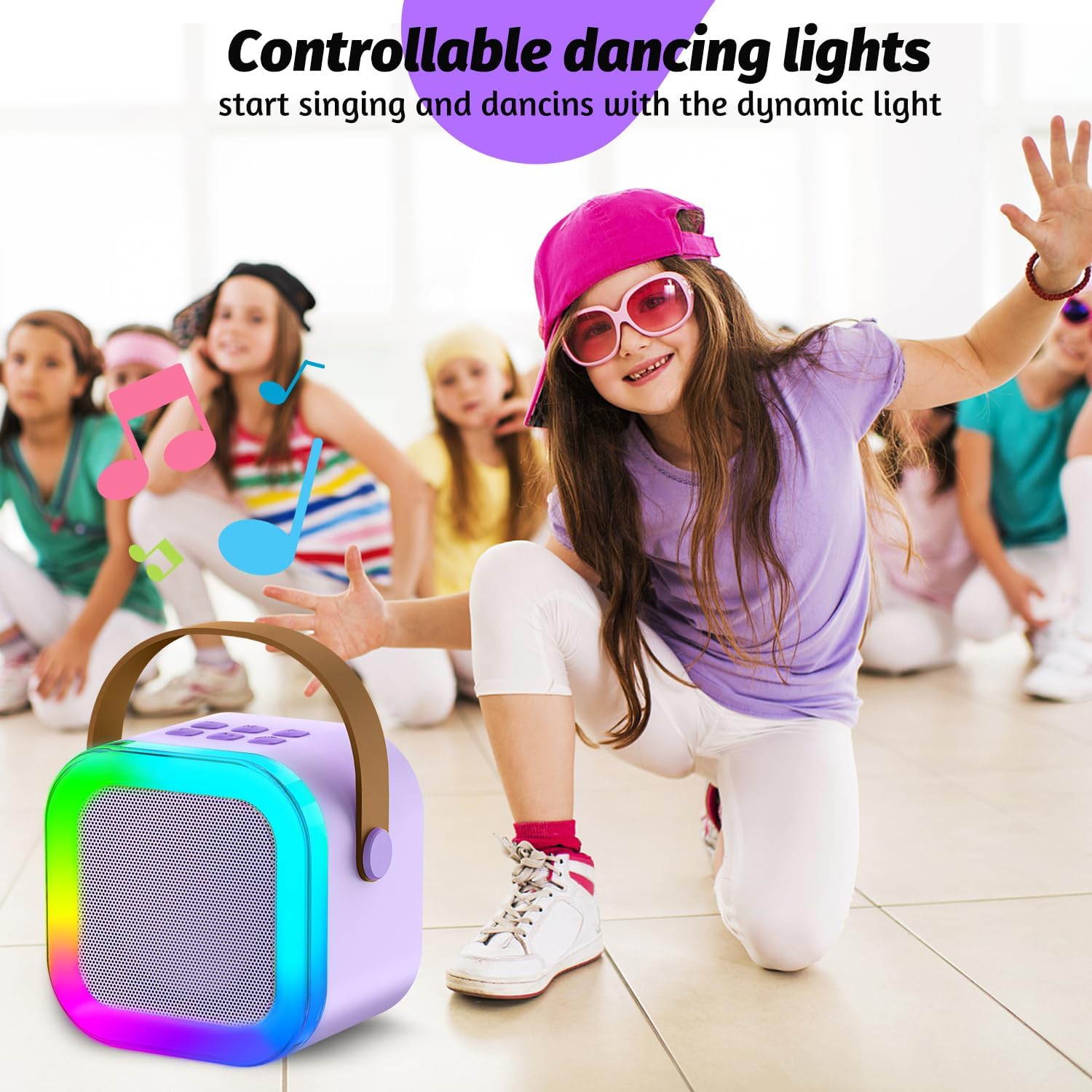 Juguete de máquina de micrófono de karaoke para niños, regalo de cumpleaños de Navidad para niñas de 4 a 12 años, juguetes de karaoke para niñas de